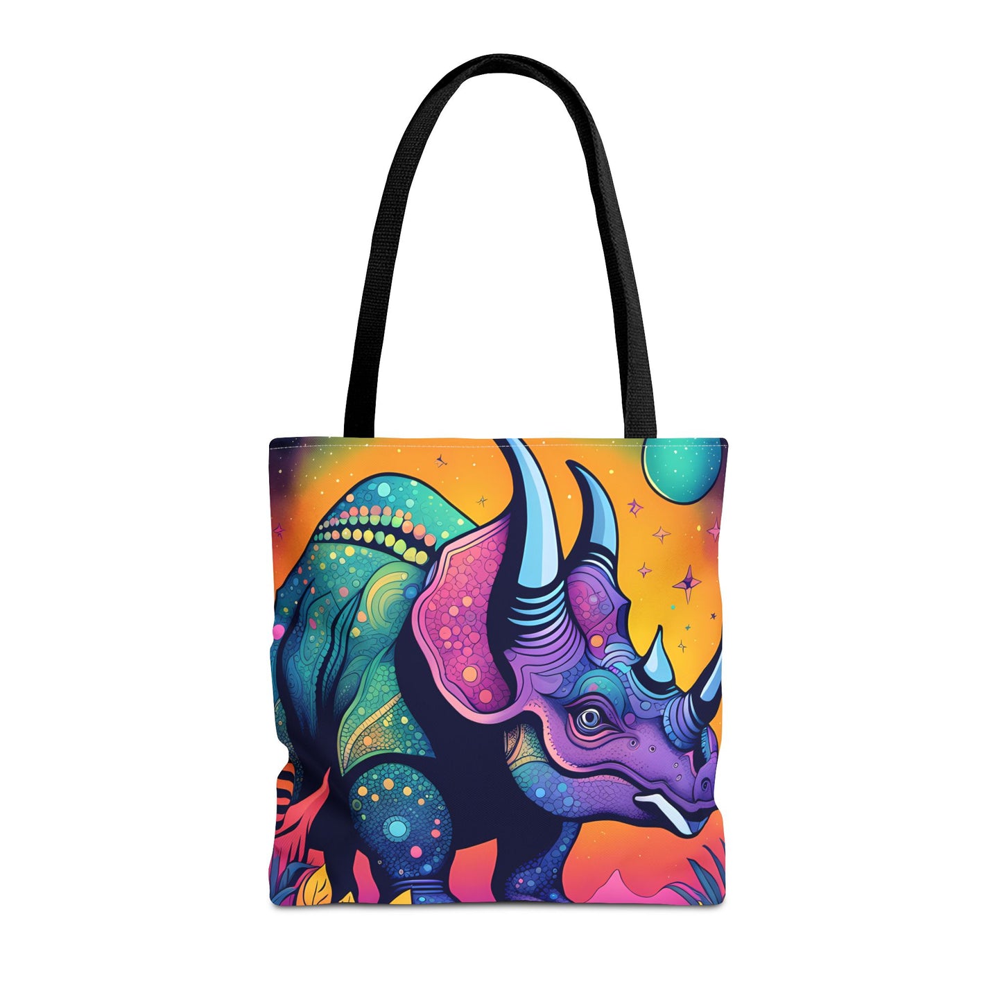 Cosmic Triceratops Tote Bag