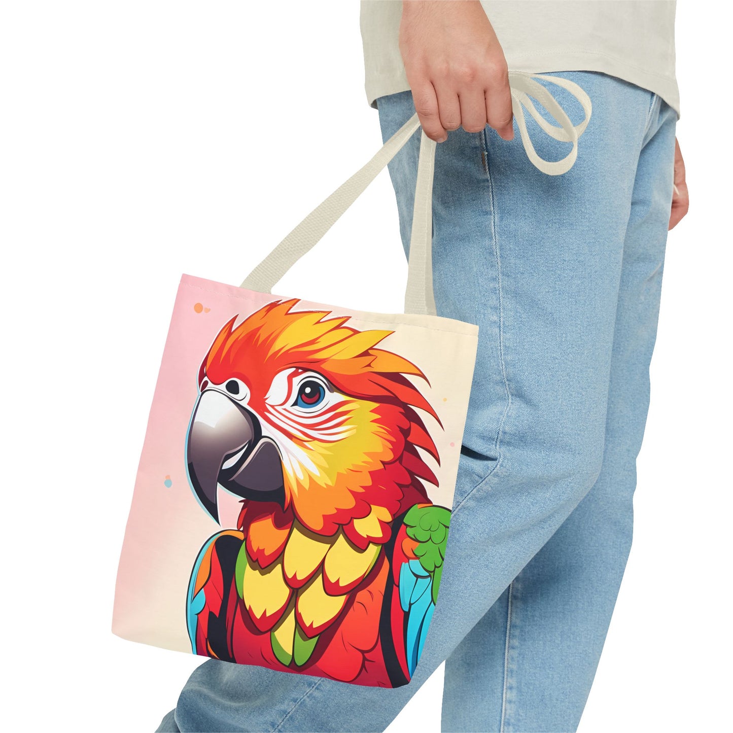 Pretty Parrot Print Tote Bag