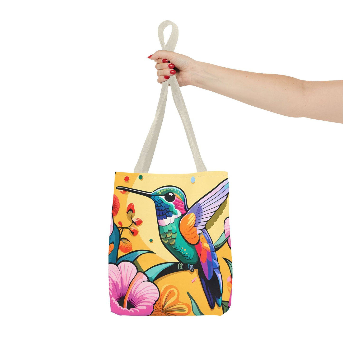 Floral Hummingbird Tote Bag