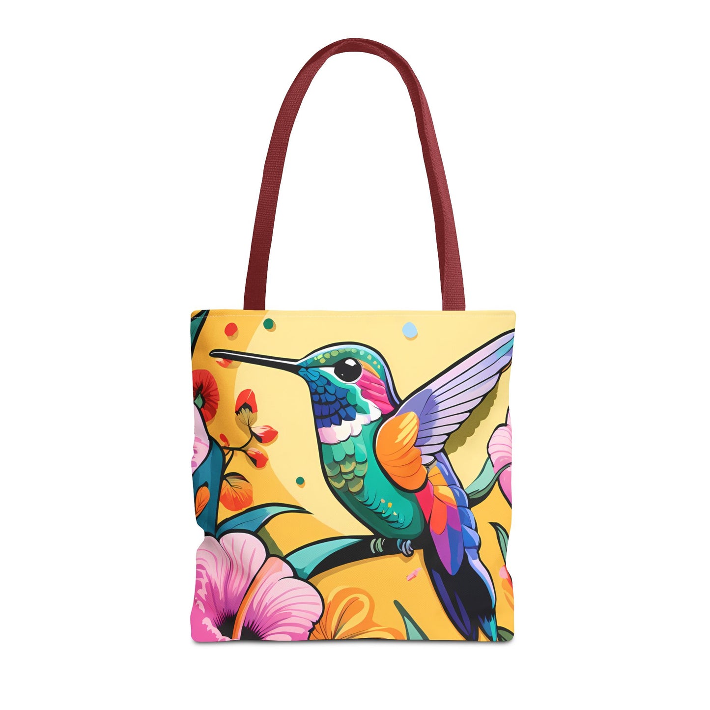 Floral Hummingbird Tote Bag