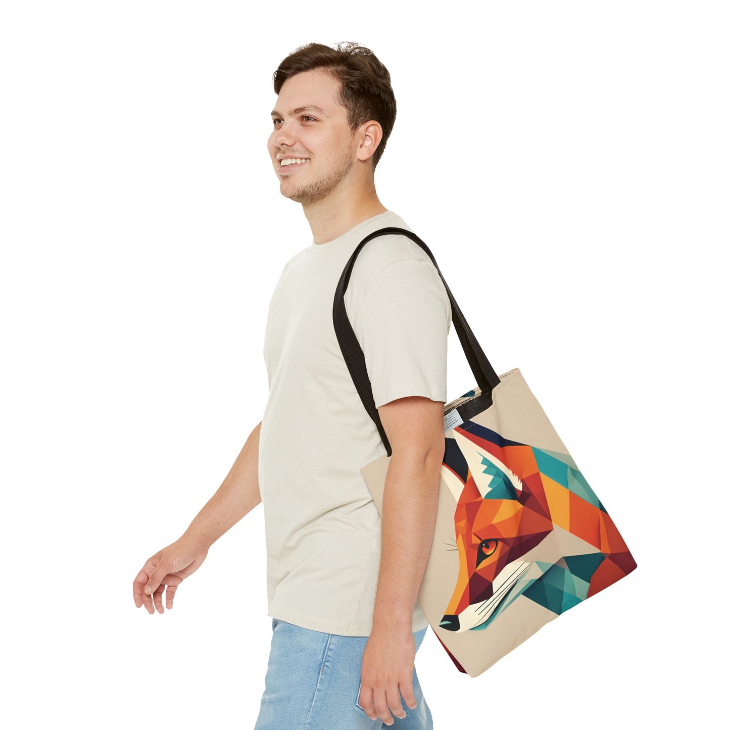 Geometric Fox Tote Bag