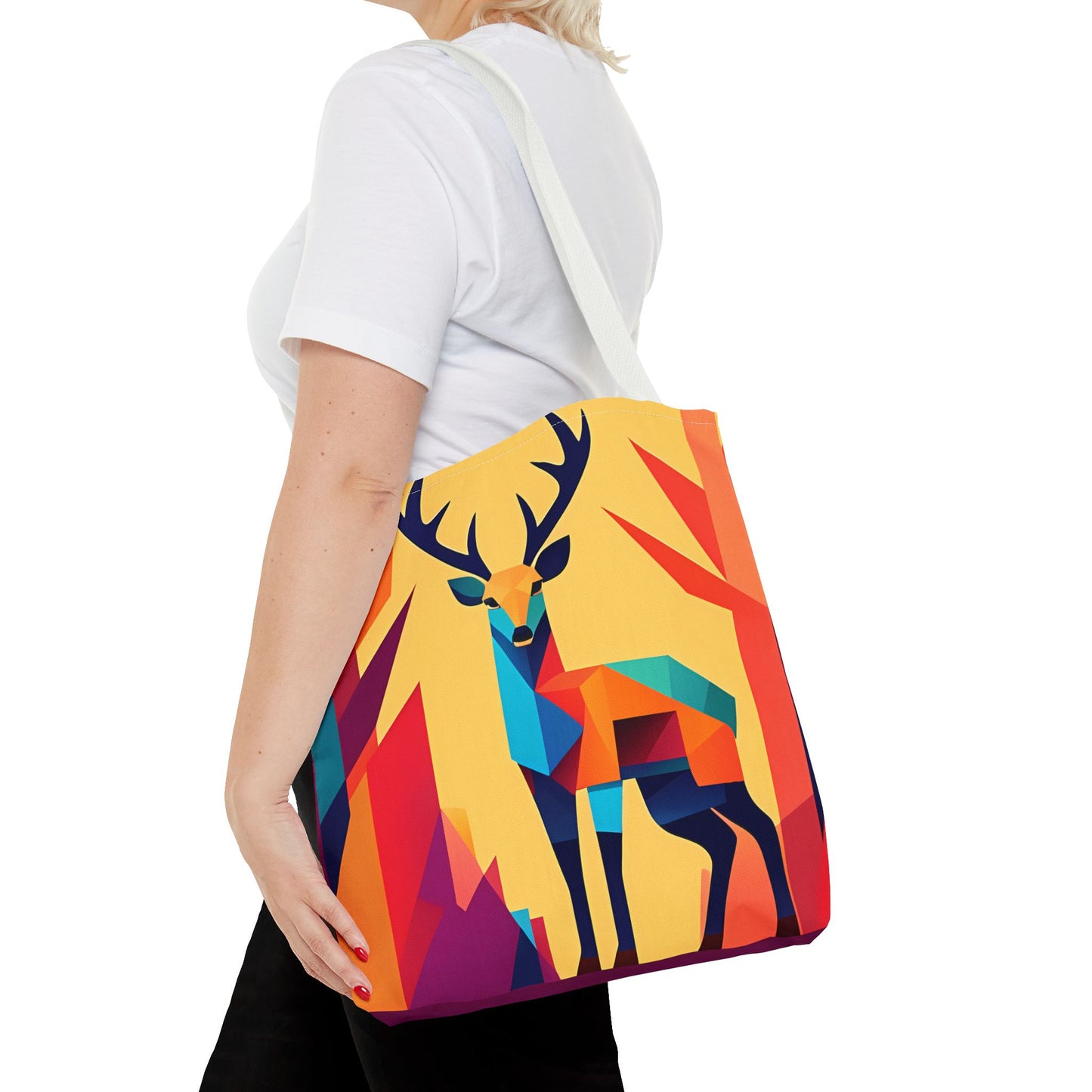 Geometric Deer Tote Bag