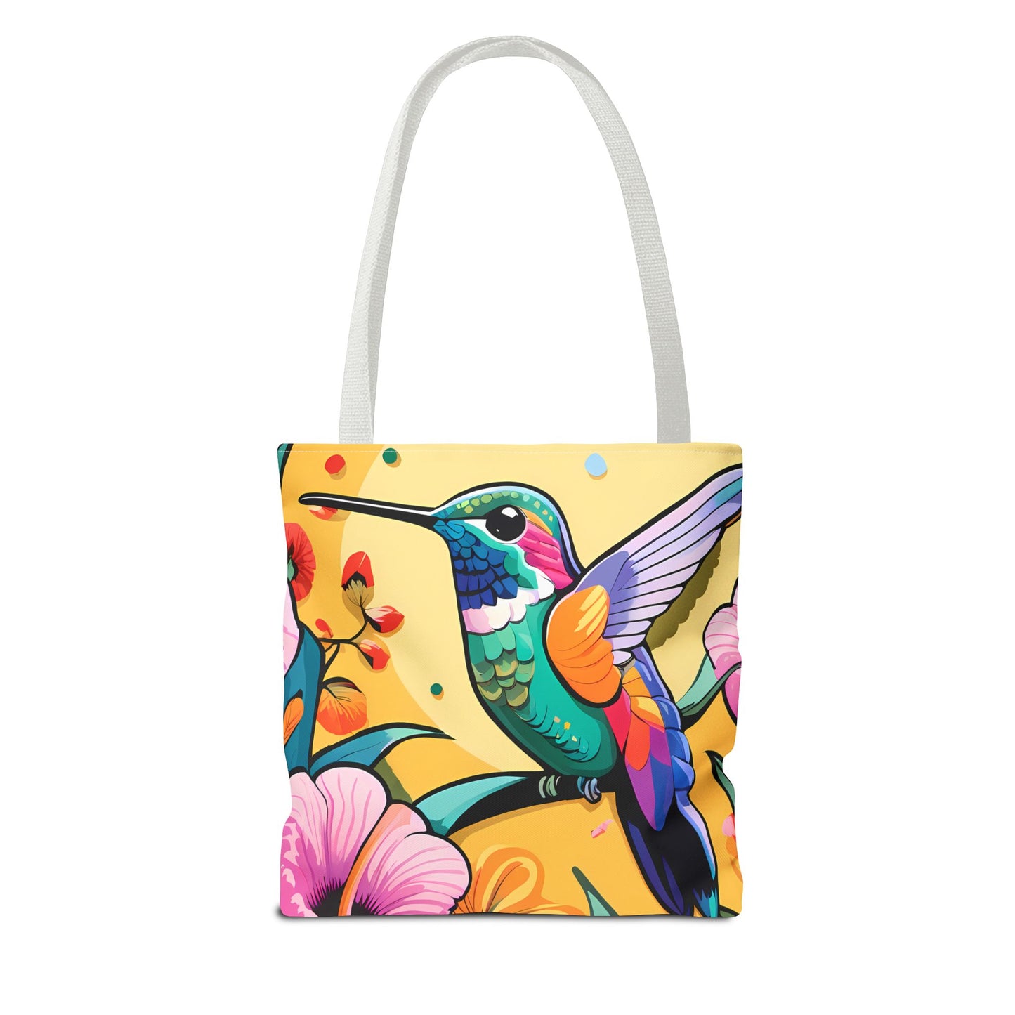 Floral Hummingbird Tote Bag