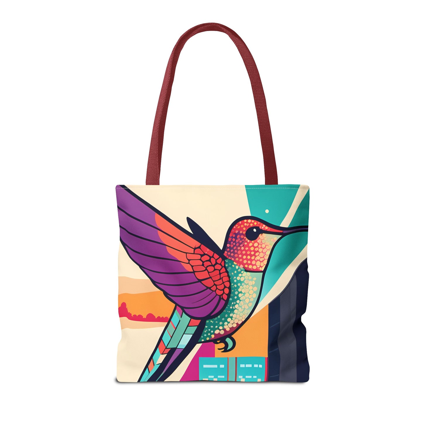 Colorful City Hummingbird Tote Bag