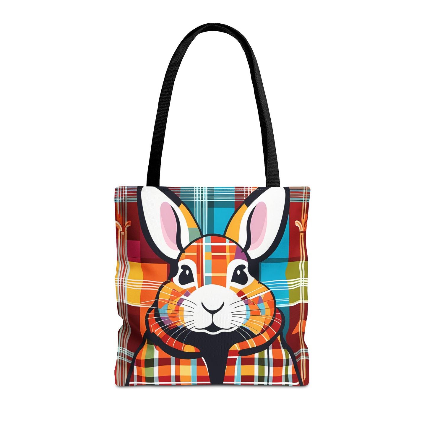 Plaid Bunny Tote Bag