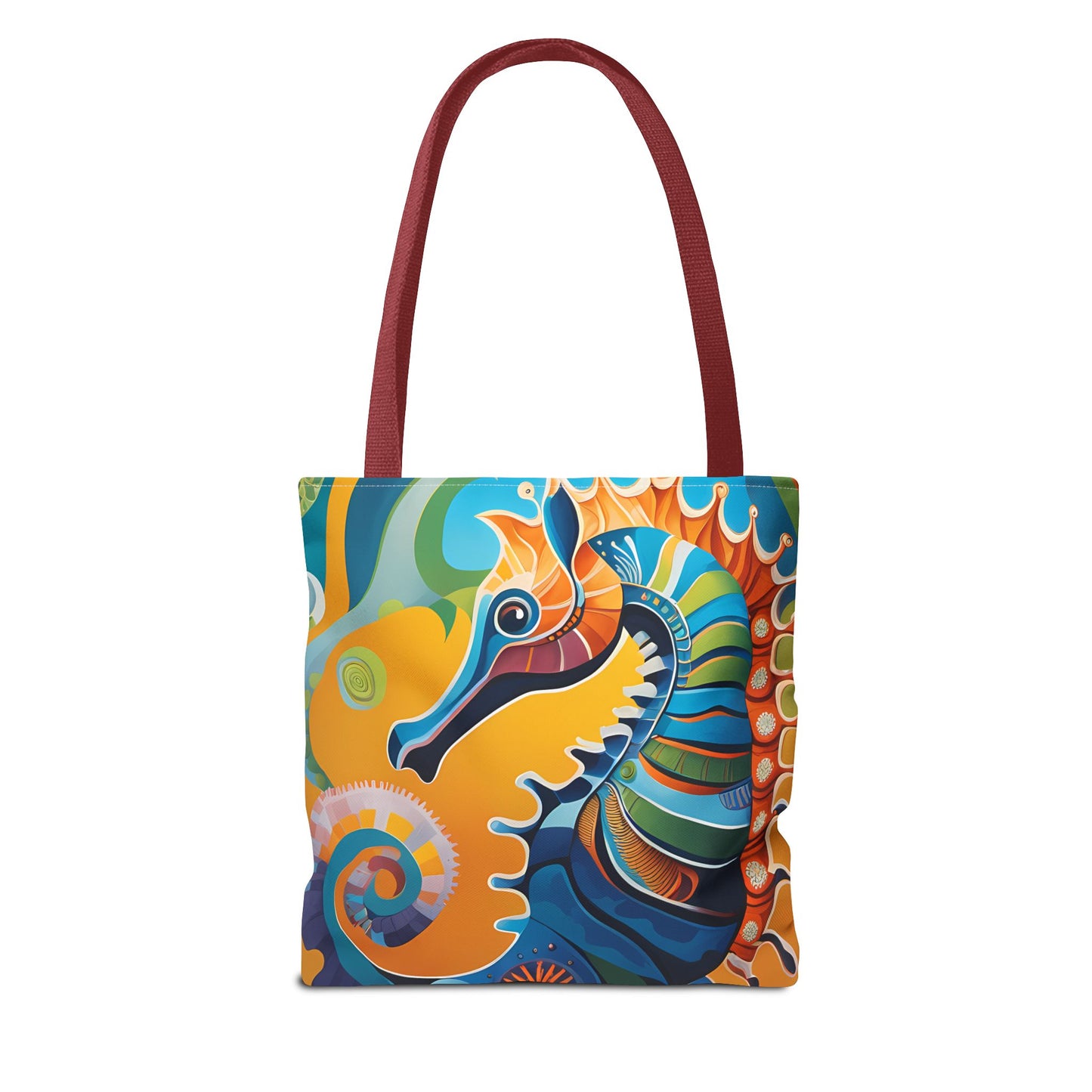 Psychedelic Seahorse Tote Bag