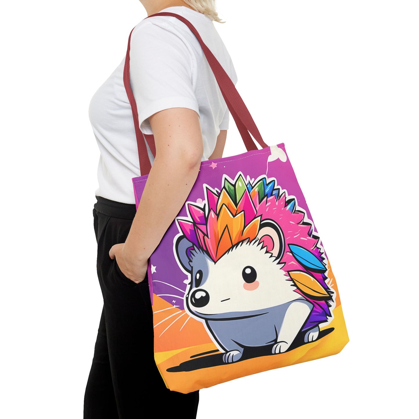 Rainbow Hedgehog Tote Bag