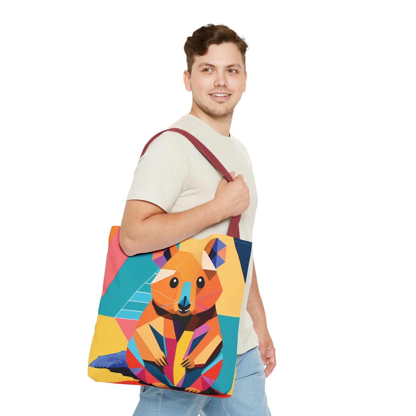 Geometric Quokka Tote Bag