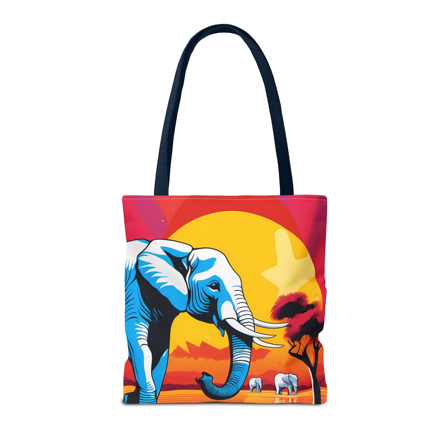 Safari Sunset Elephant Tote Bag
