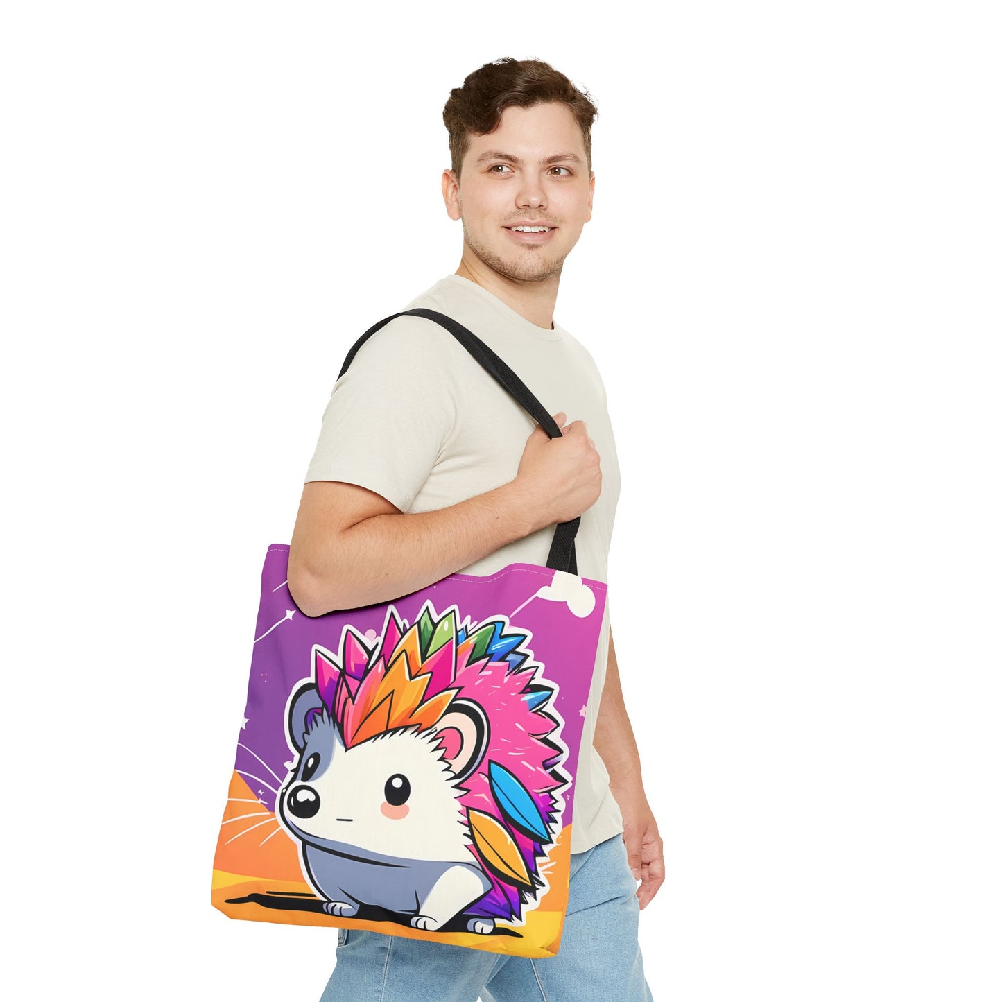 Rainbow Hedgehog Tote Bag