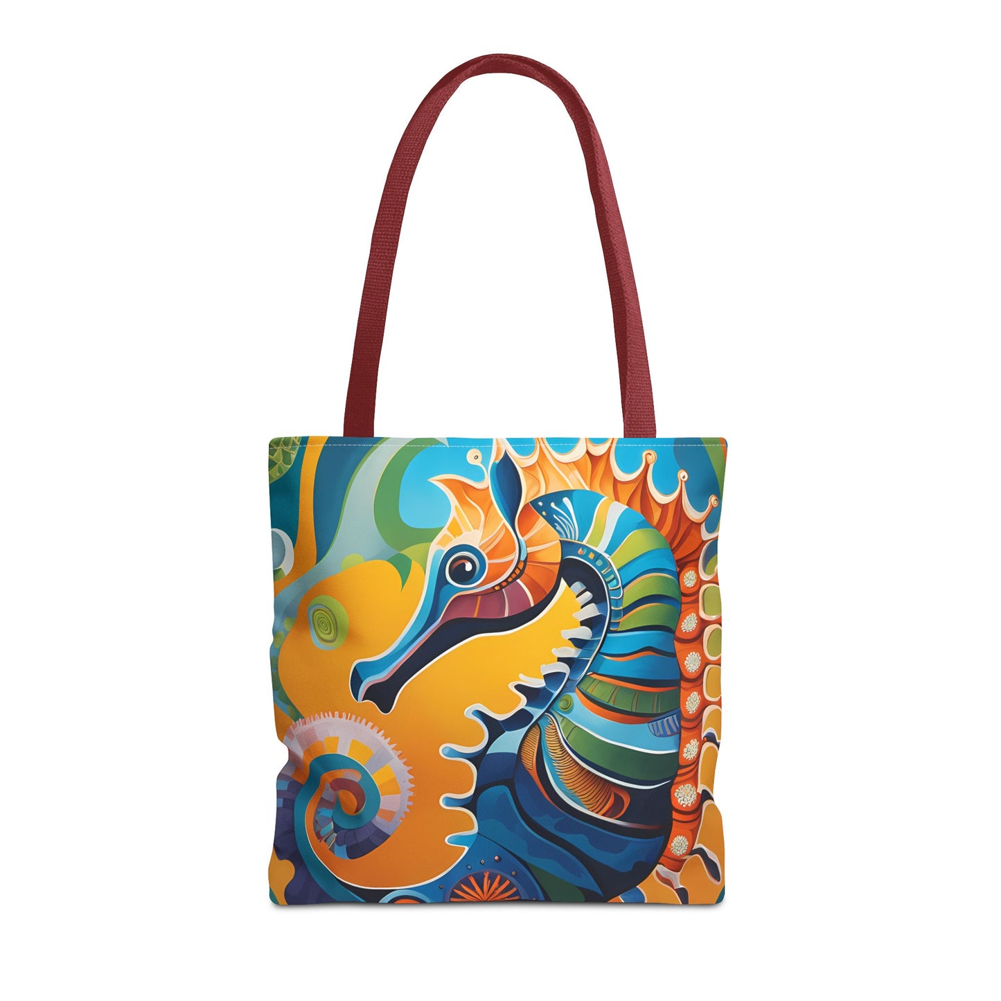Psychedelic Seahorse Tote Bag