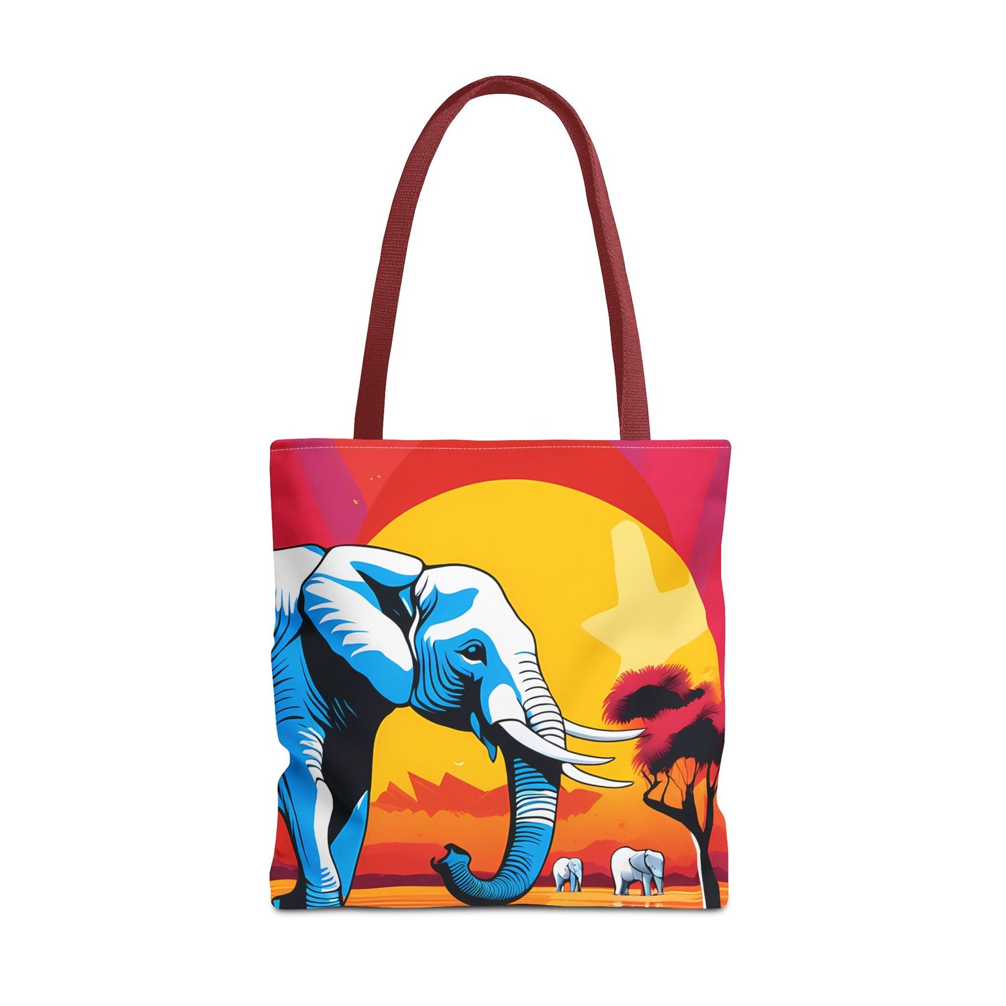 Safari Sunset Elephant Tote Bag