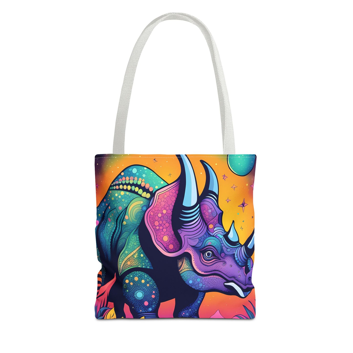Cosmic Triceratops Tote Bag