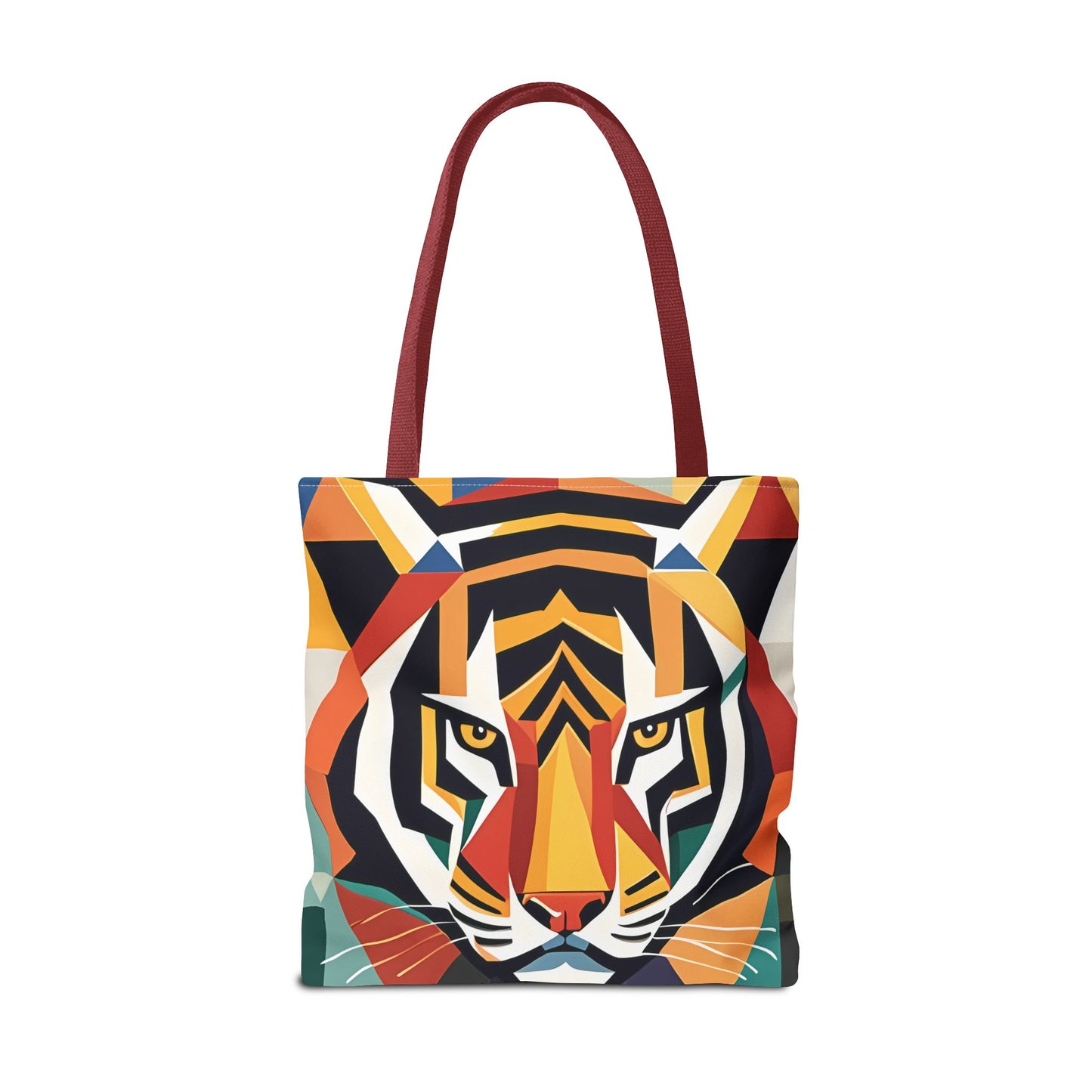 Geometric Tiger Face Tote Bag
