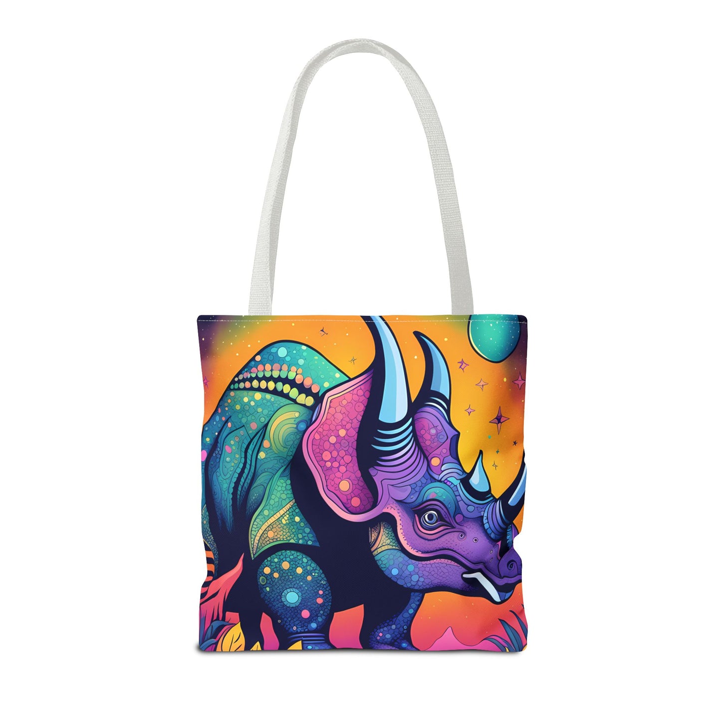 Cosmic Triceratops Tote Bag