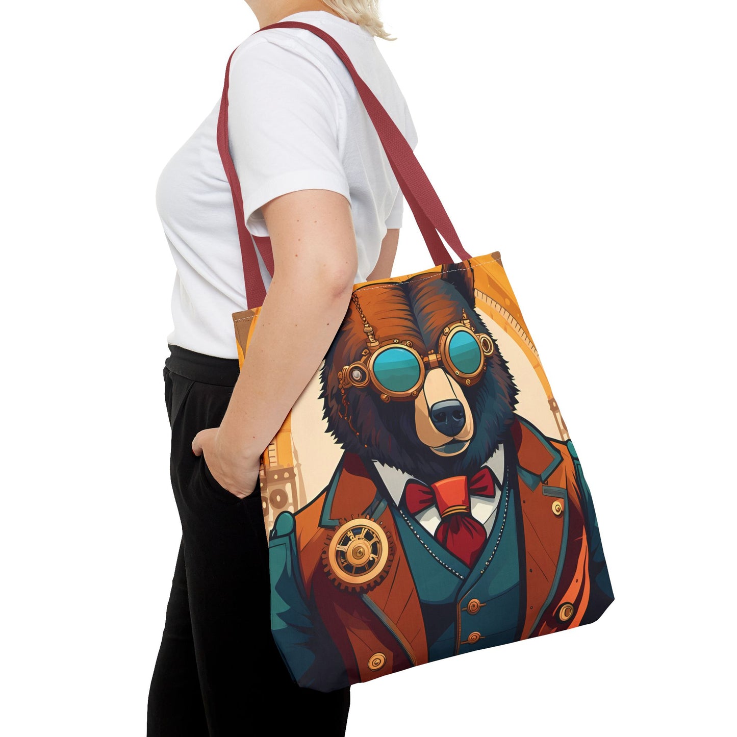 Steampunk Bear Tote Bag