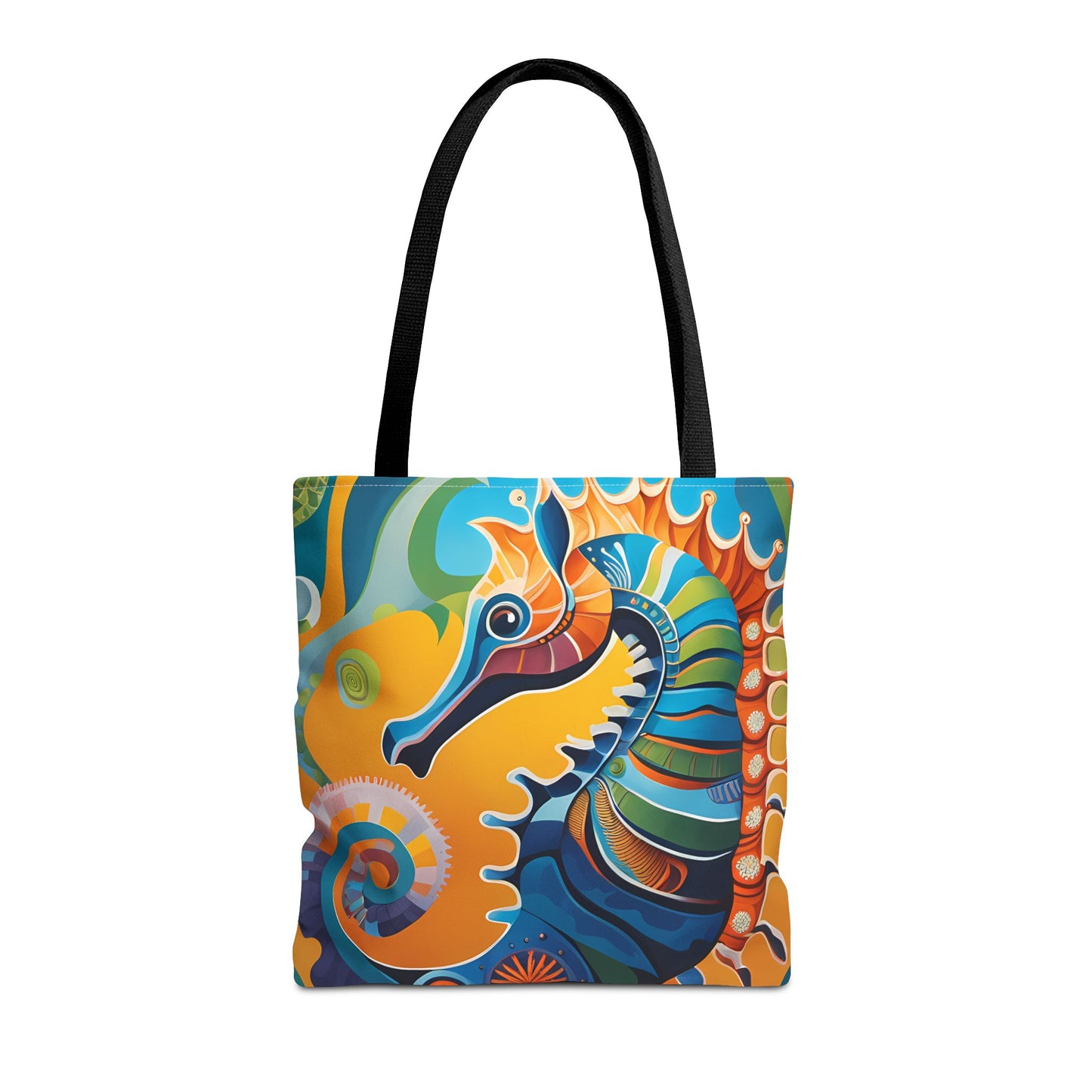 Psychedelic Seahorse Tote Bag