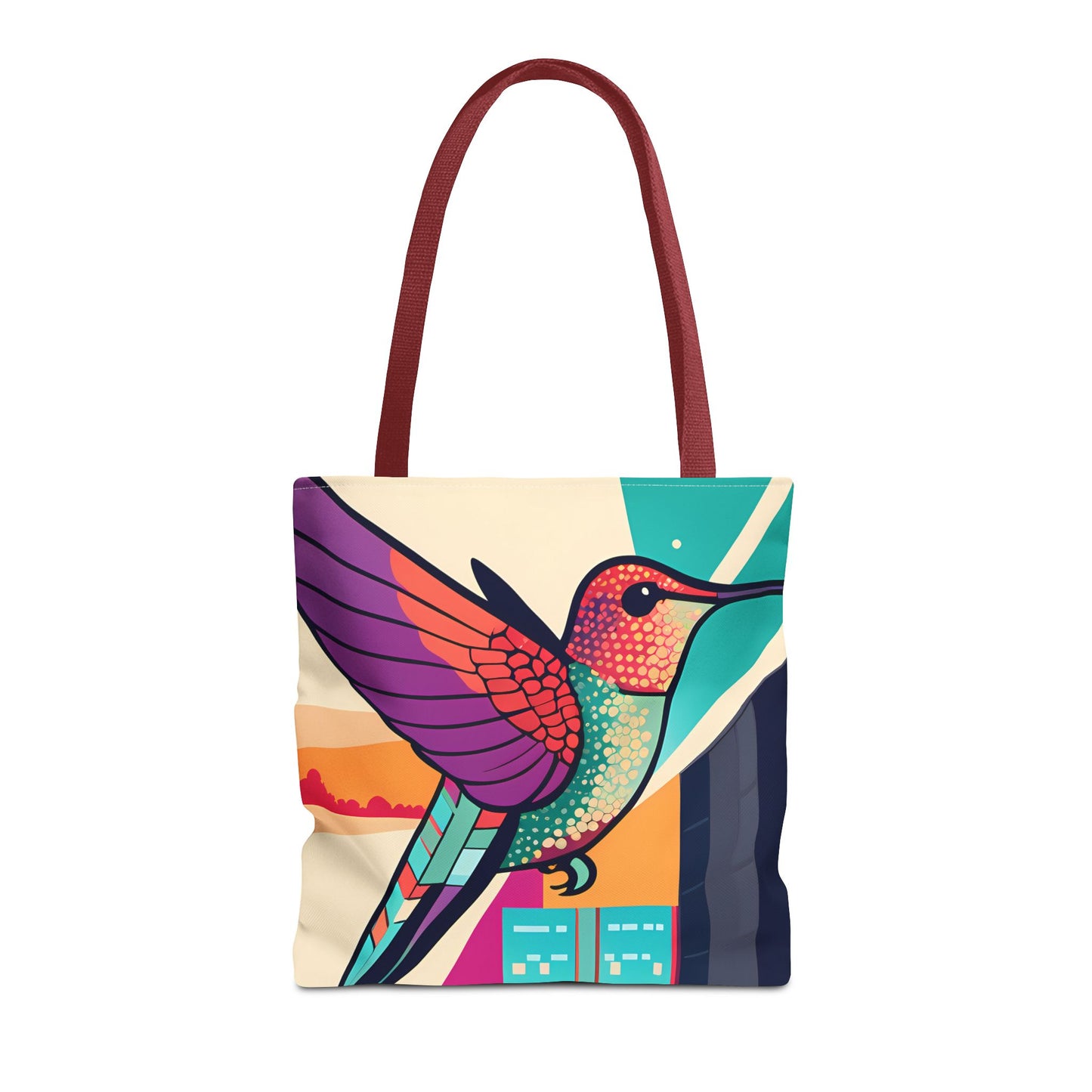 Colorful City Hummingbird Tote Bag