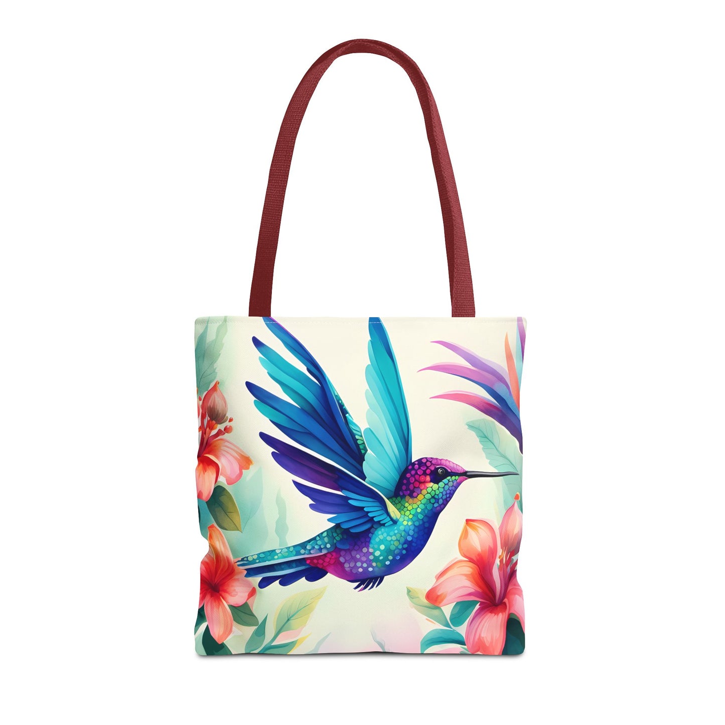 Floral Hummingbird Tote Bag