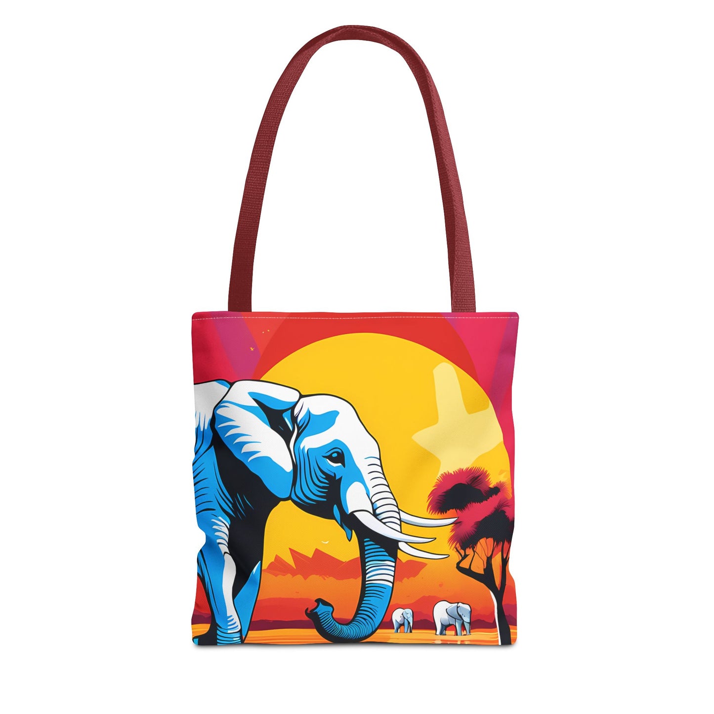 Safari Sunset Elephant Tote Bag