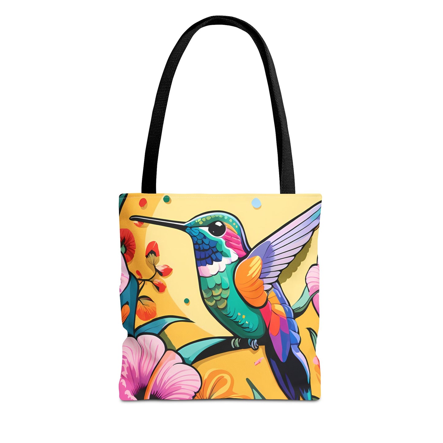 Floral Hummingbird Tote Bag