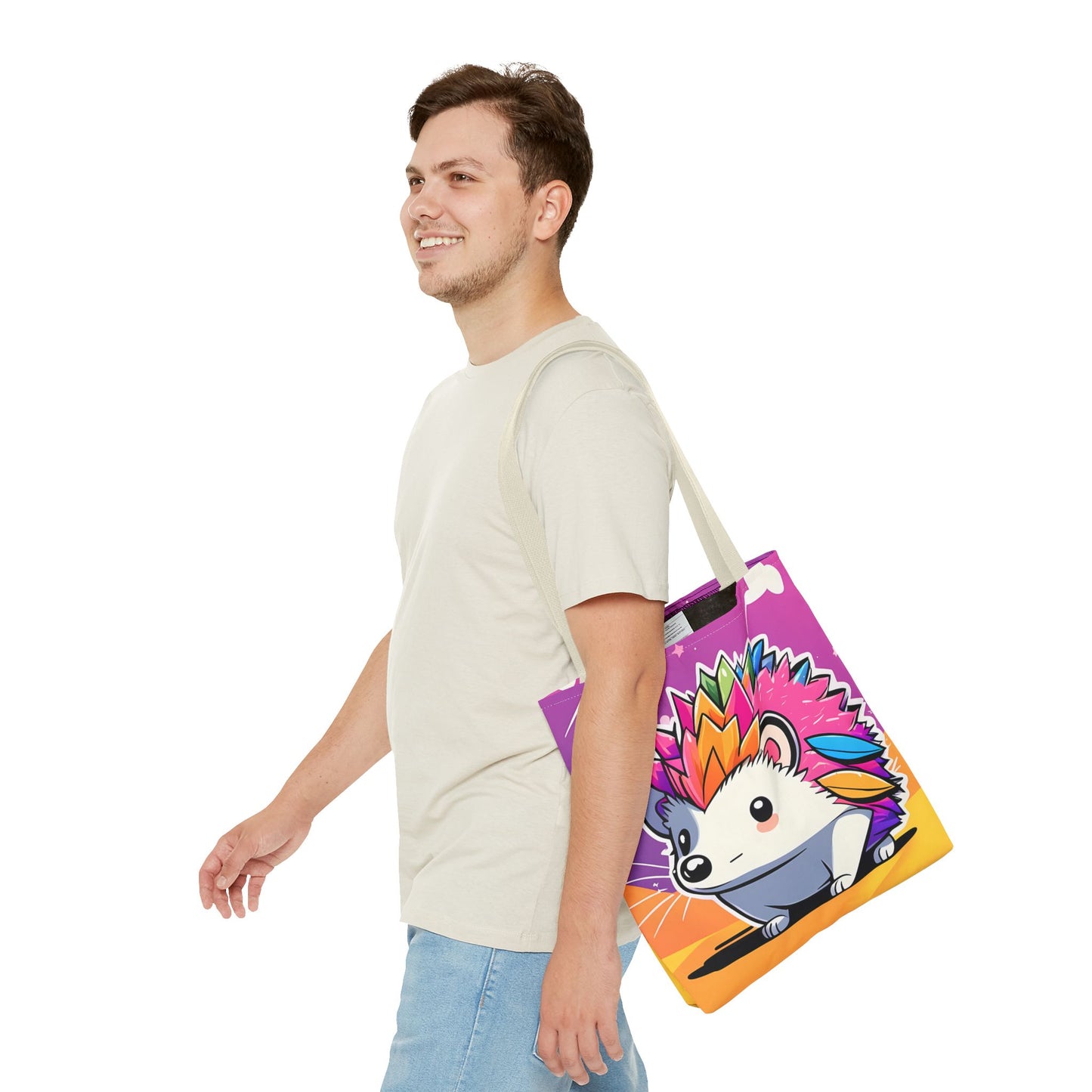 Rainbow Hedgehog Tote Bag