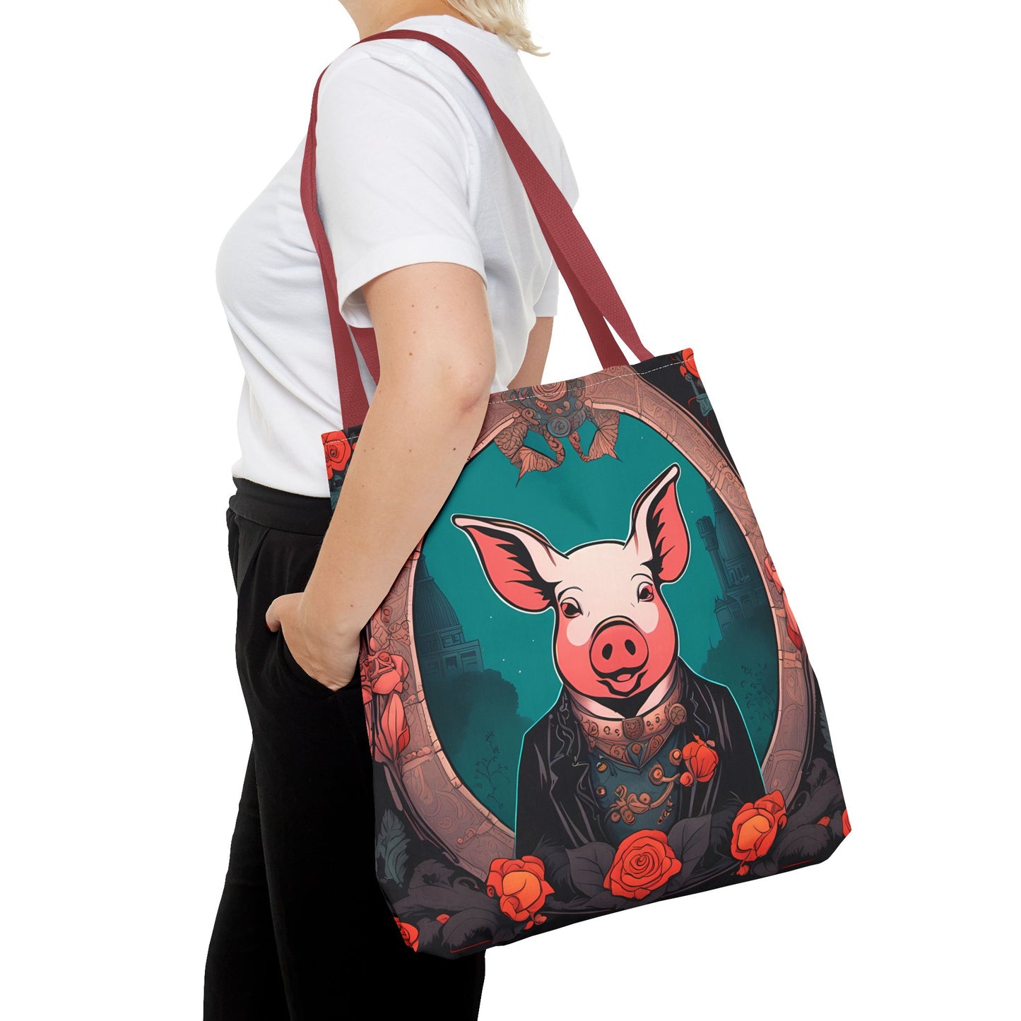 Charming Victorian Pig Tote Bag