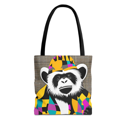 Geometric Monkey Tote Bag