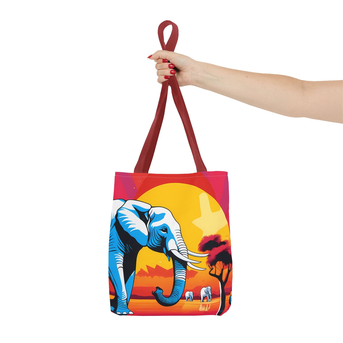 Safari Sunset Elephant Tote Bag