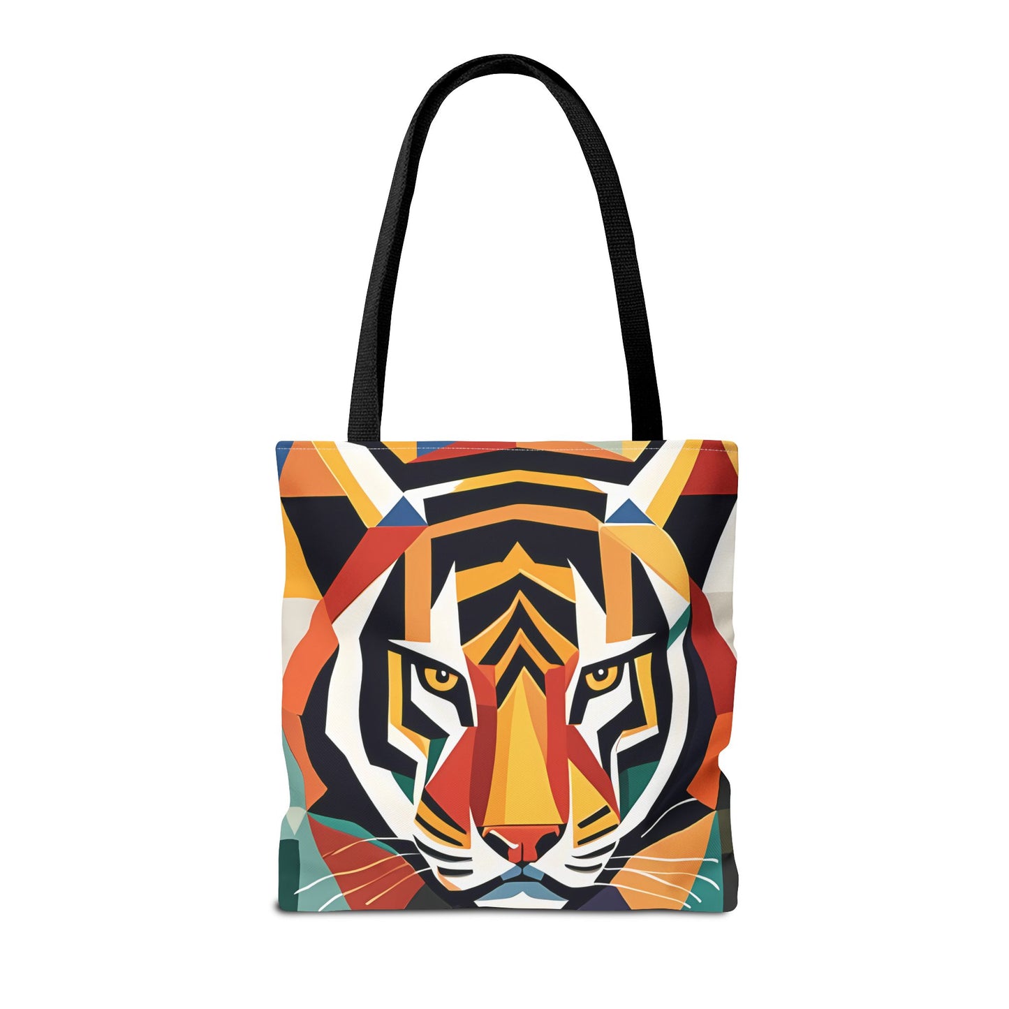 Geometric Tiger Face Tote Bag