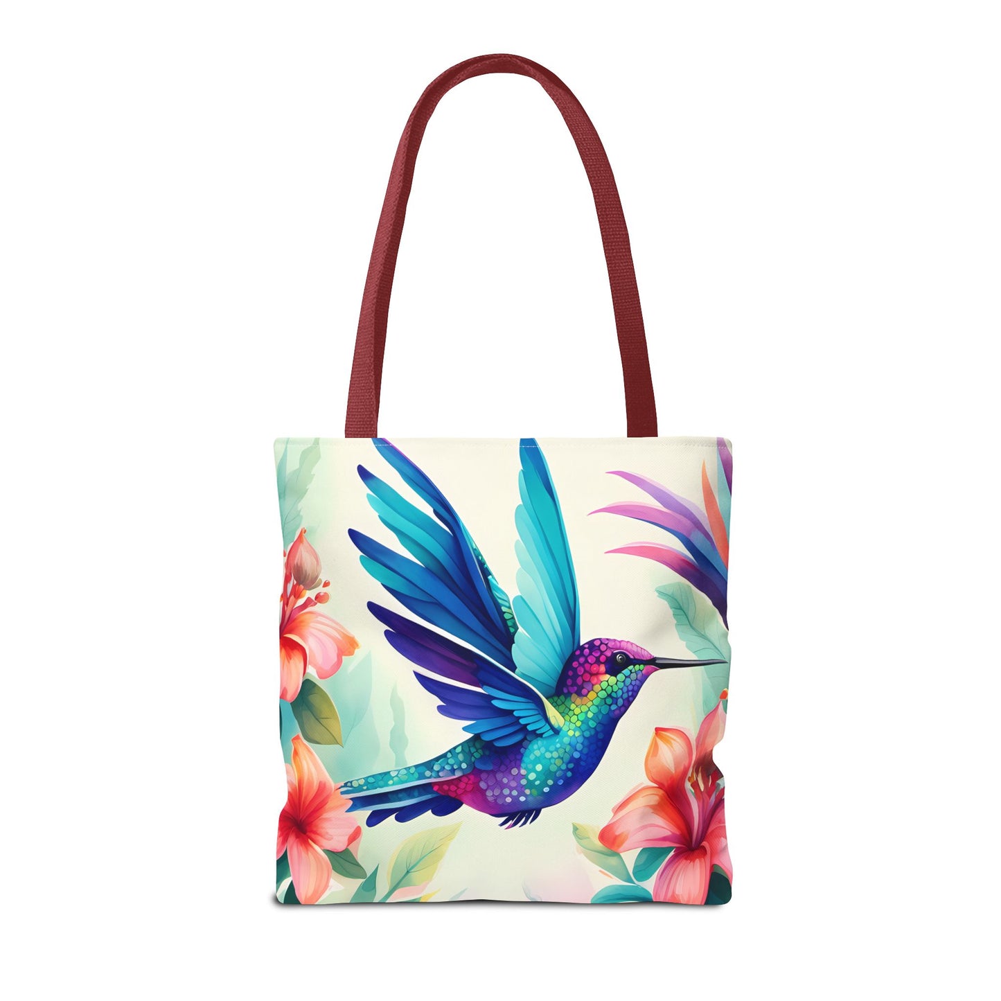 Floral Hummingbird Tote Bag