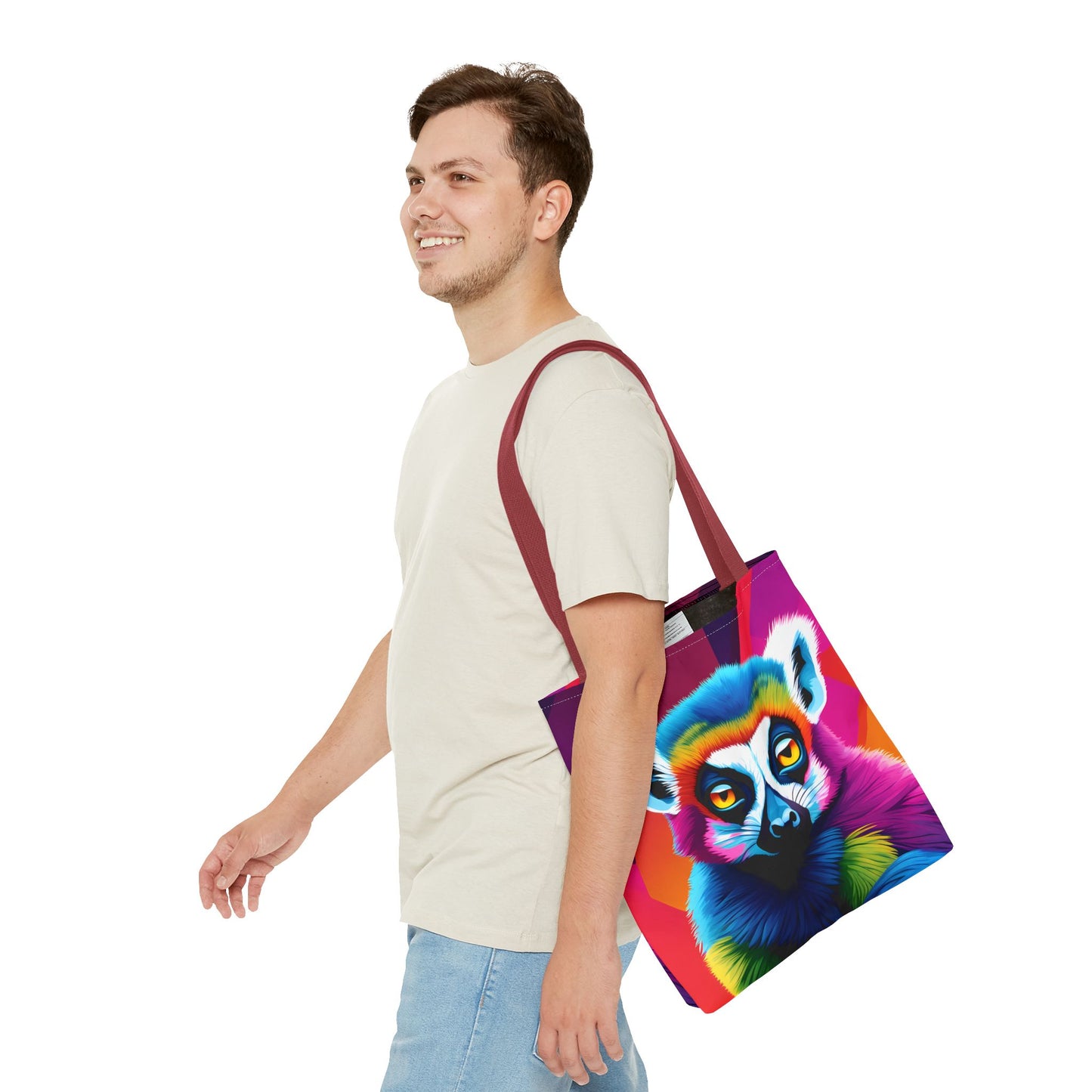Psychedelic Lemur Tote Bag