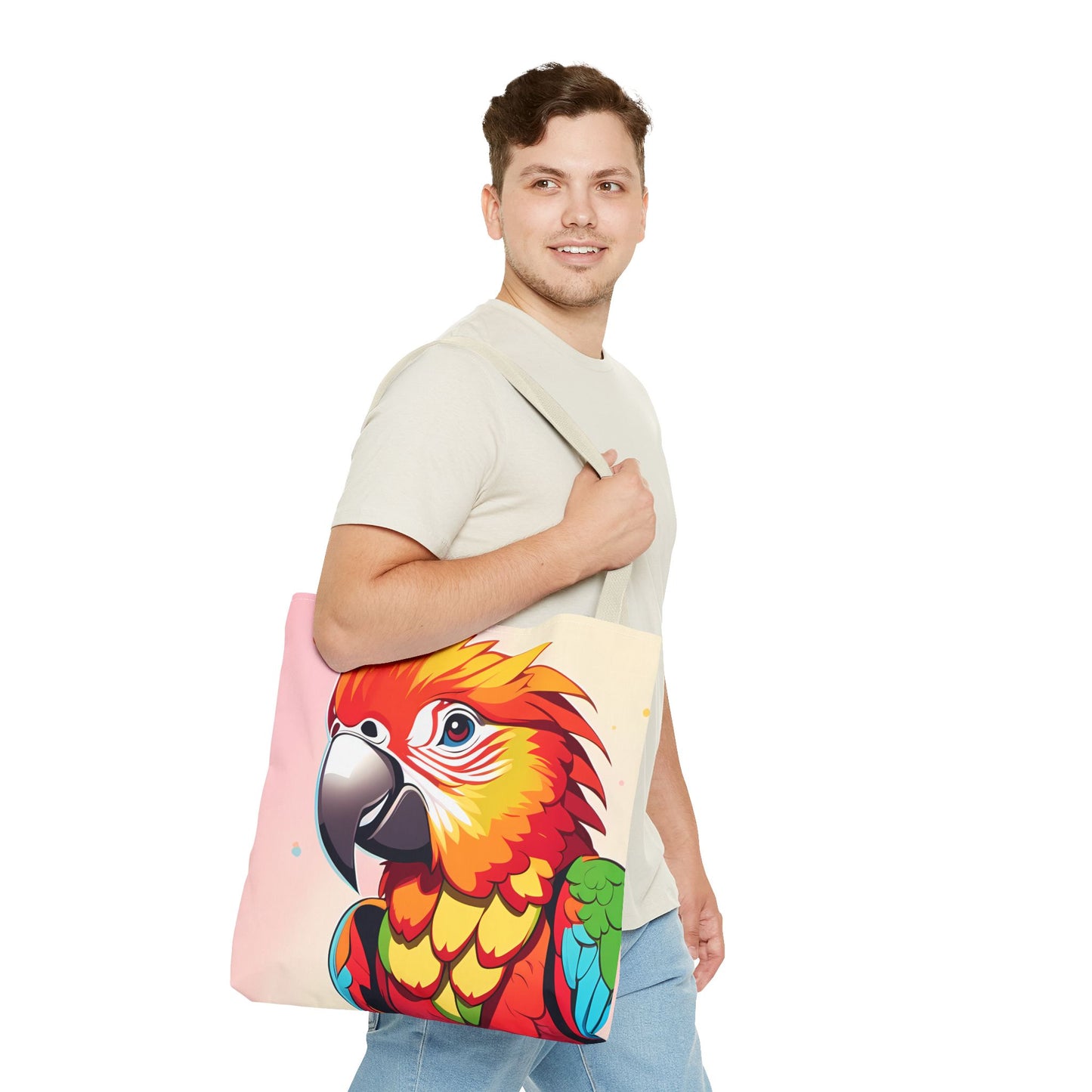Pretty Parrot Print Tote Bag