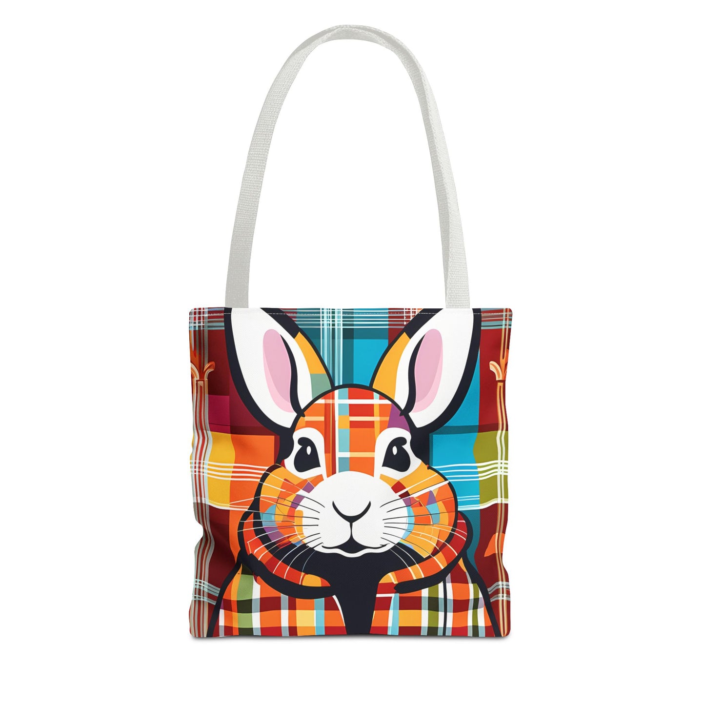Plaid Bunny Tote Bag