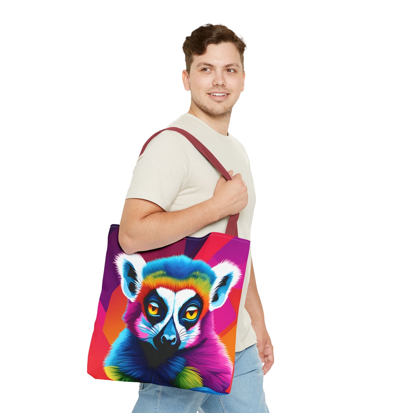 Psychedelic Lemur Tote Bag