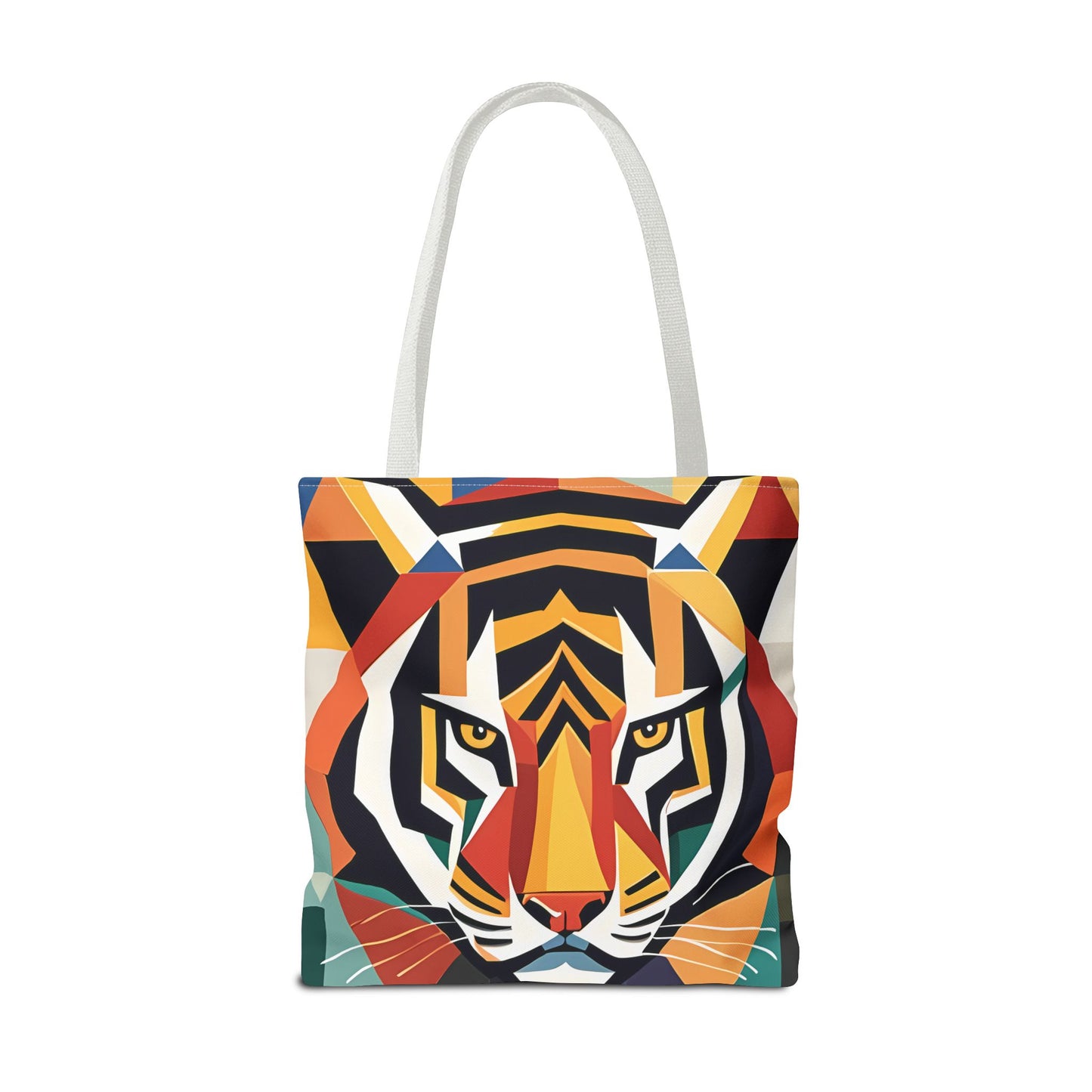 Geometric Tiger Face Tote Bag