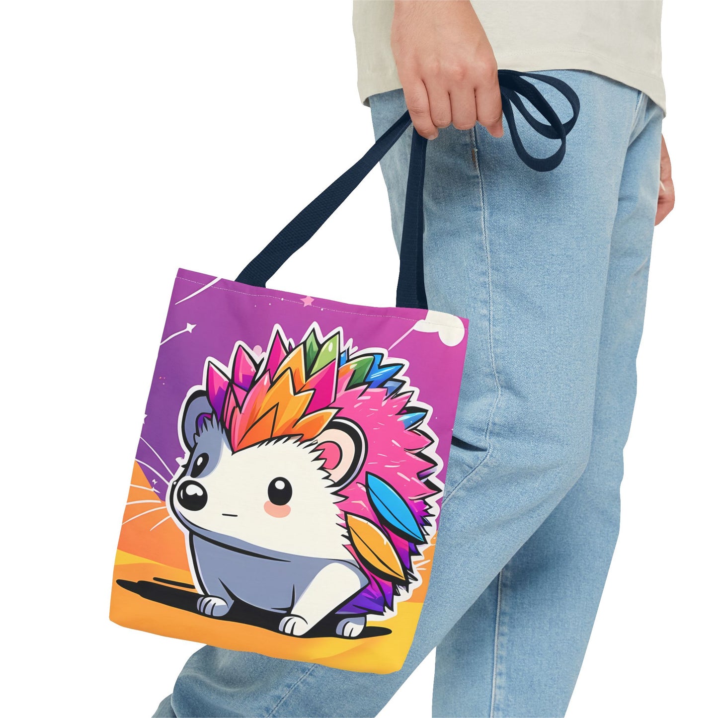 Rainbow Hedgehog Tote Bag
