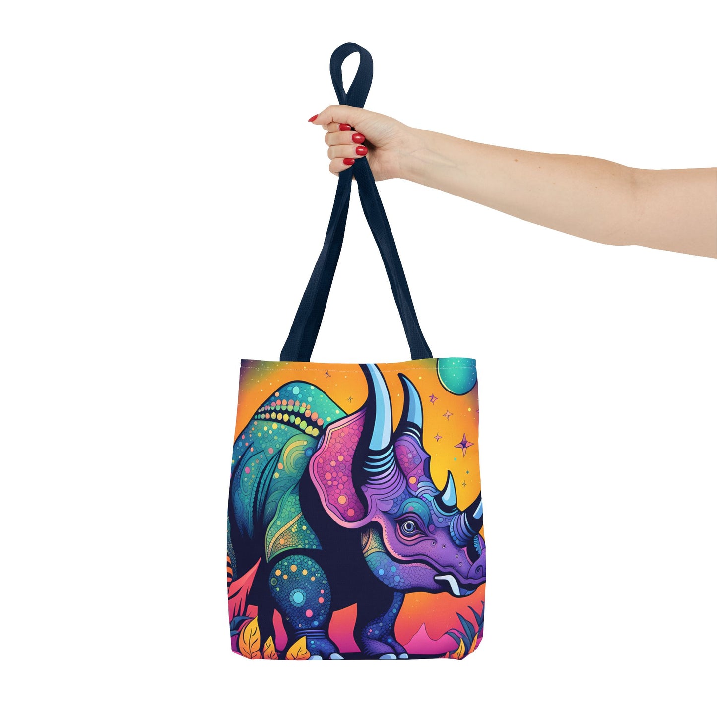 Cosmic Triceratops Tote Bag