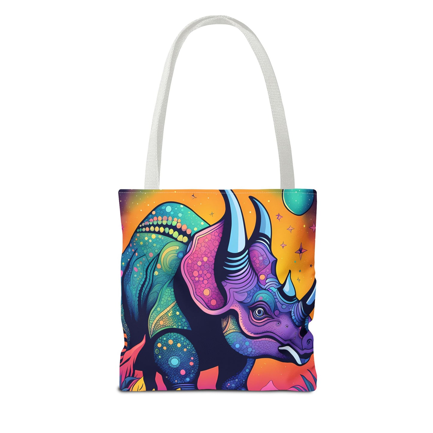 Cosmic Triceratops Tote Bag