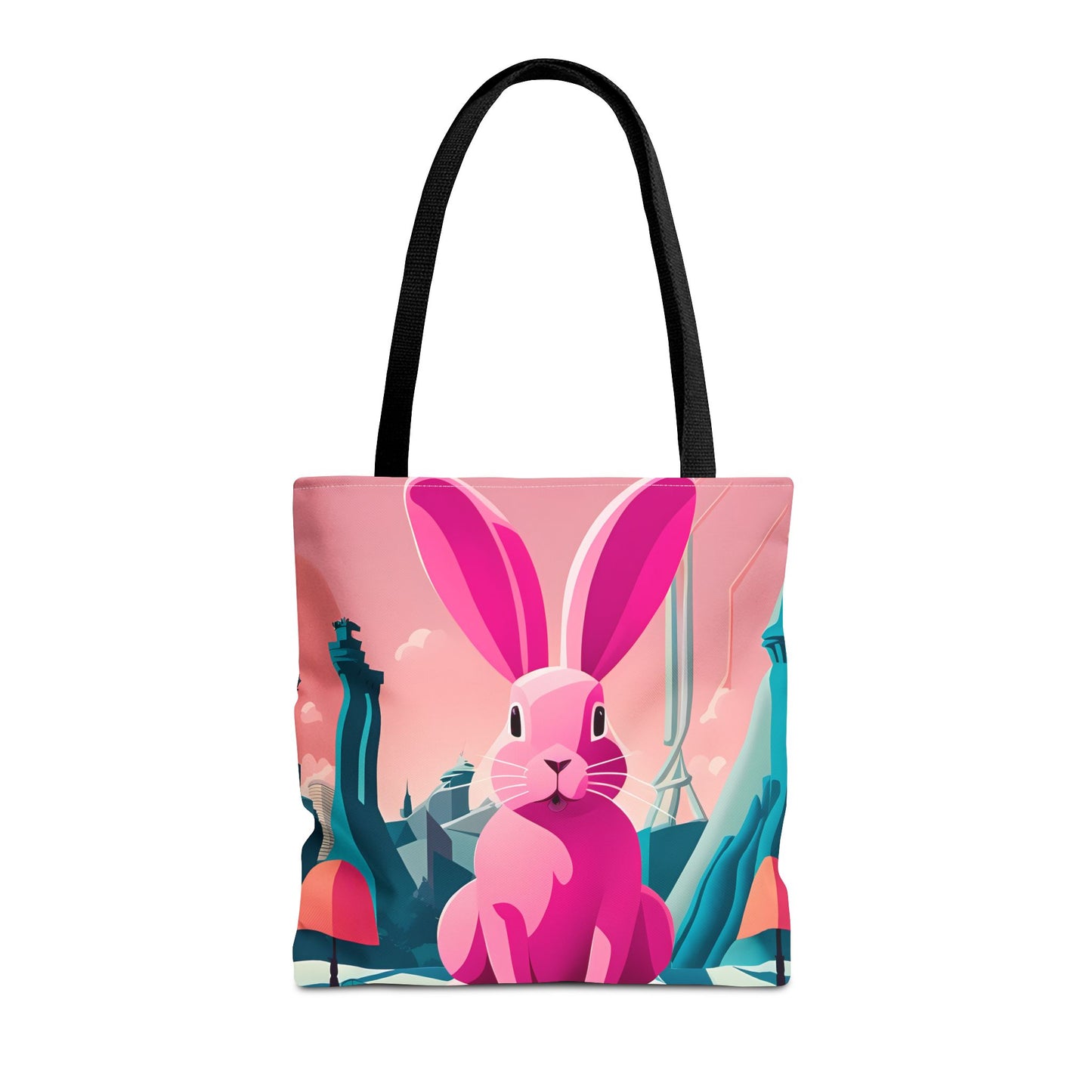 Urban Pink Rabbit Tote Bag