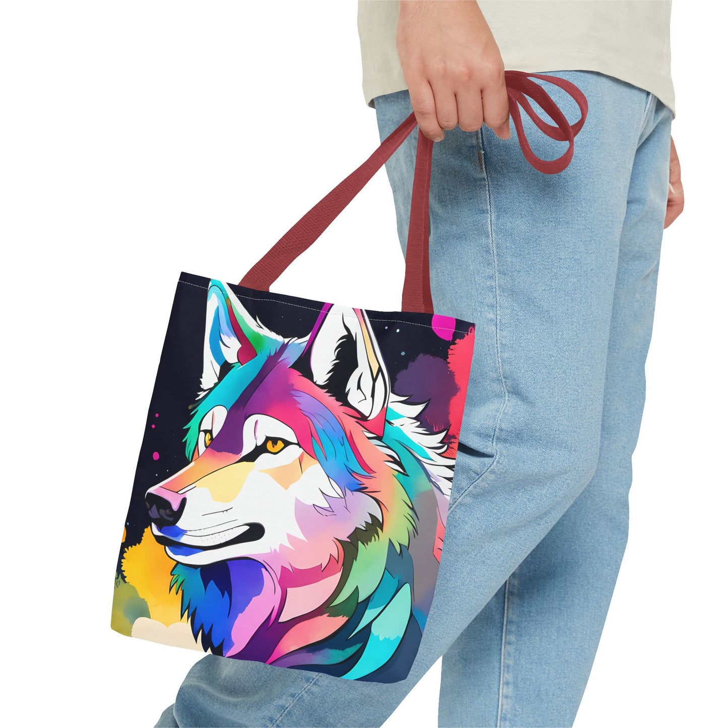 Cosmic Wolf Tote Bag
