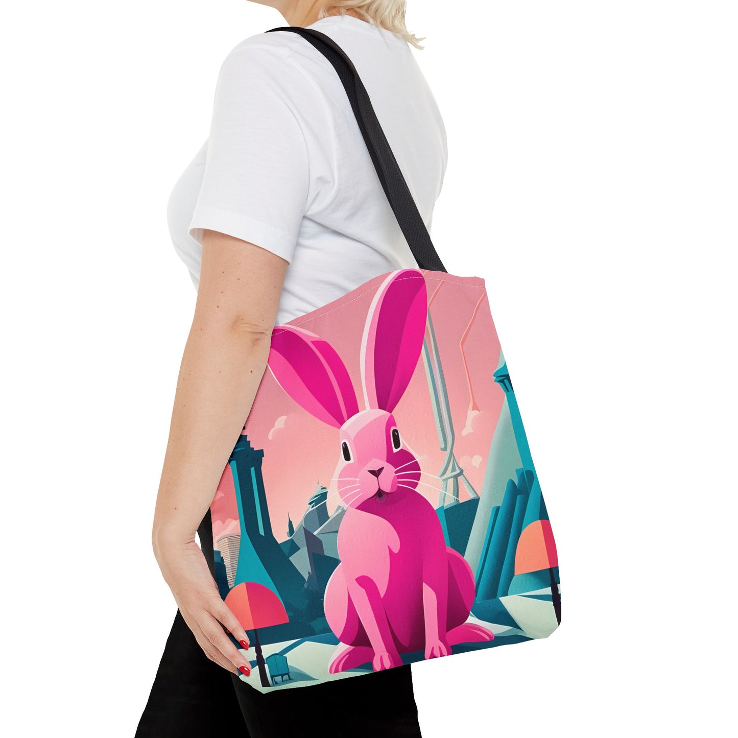 Urban Pink Rabbit Tote Bag