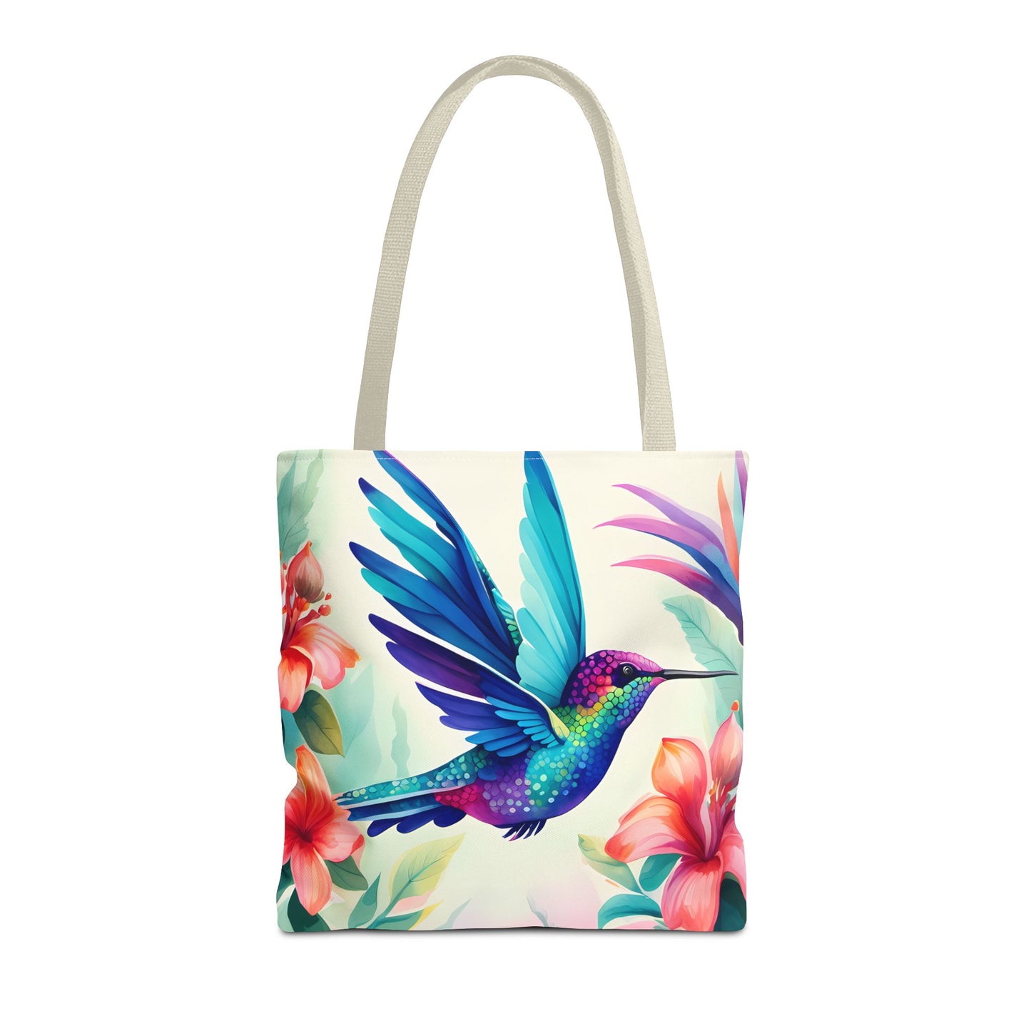 Floral Hummingbird Tote Bag