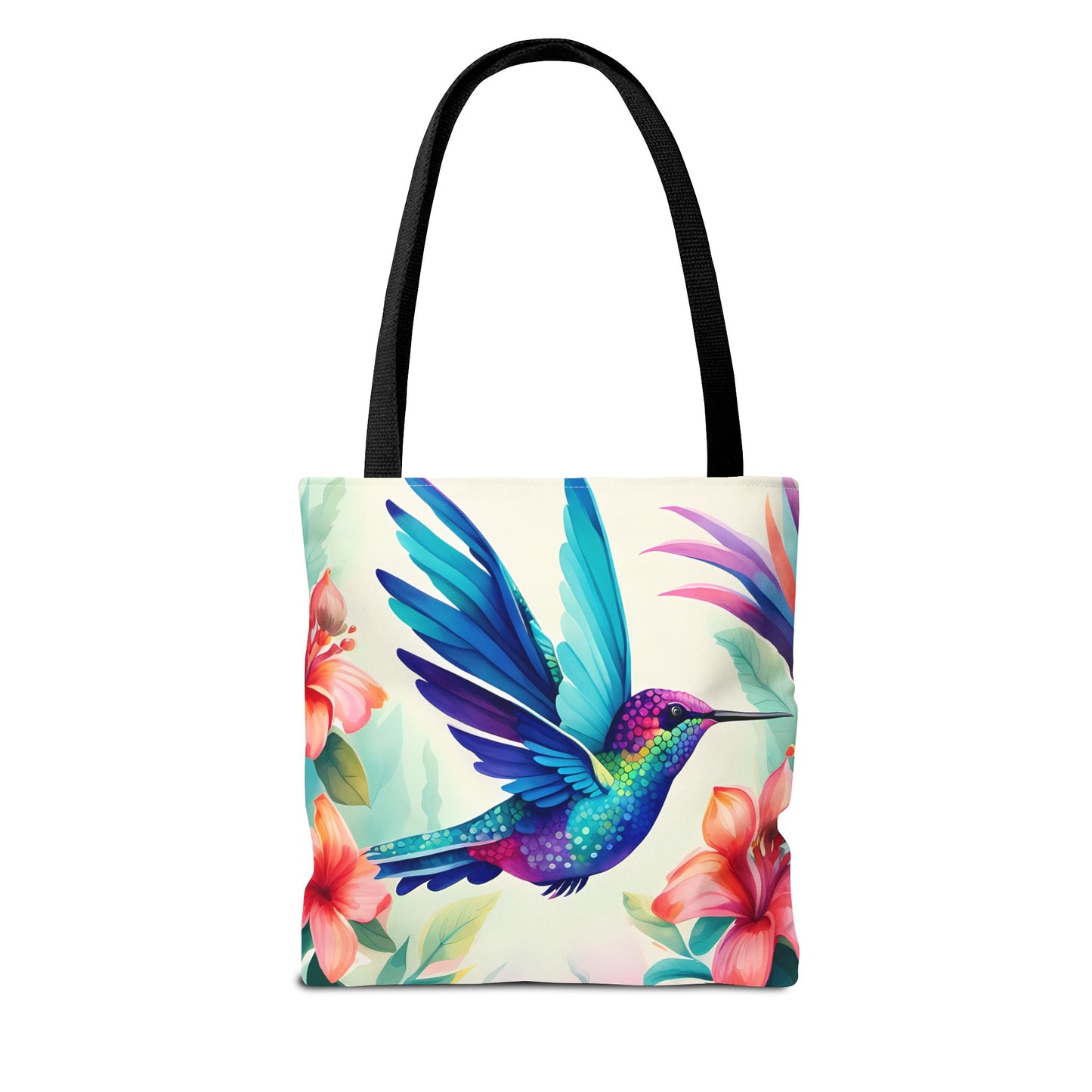 Floral Hummingbird Tote Bag