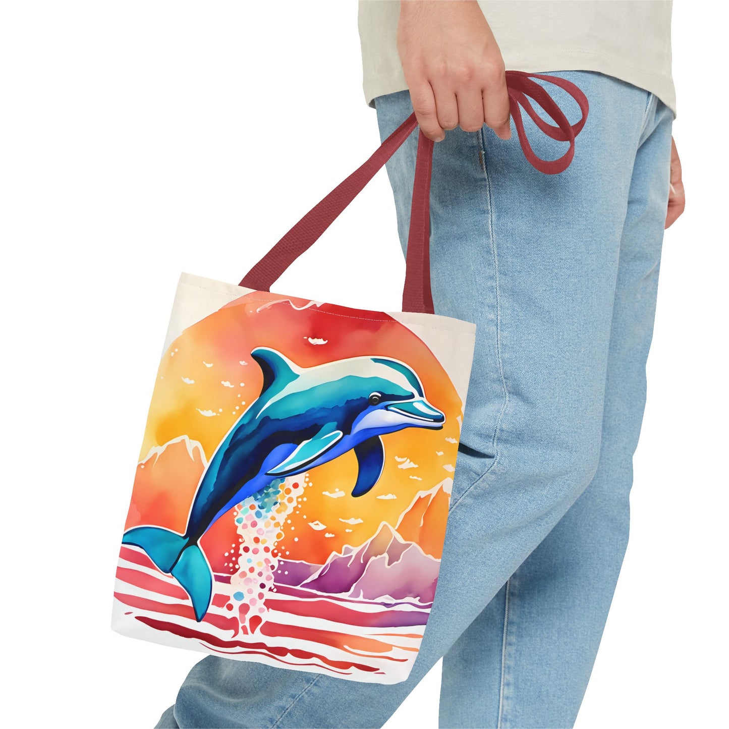 Sunset Dolphin Tote Bag