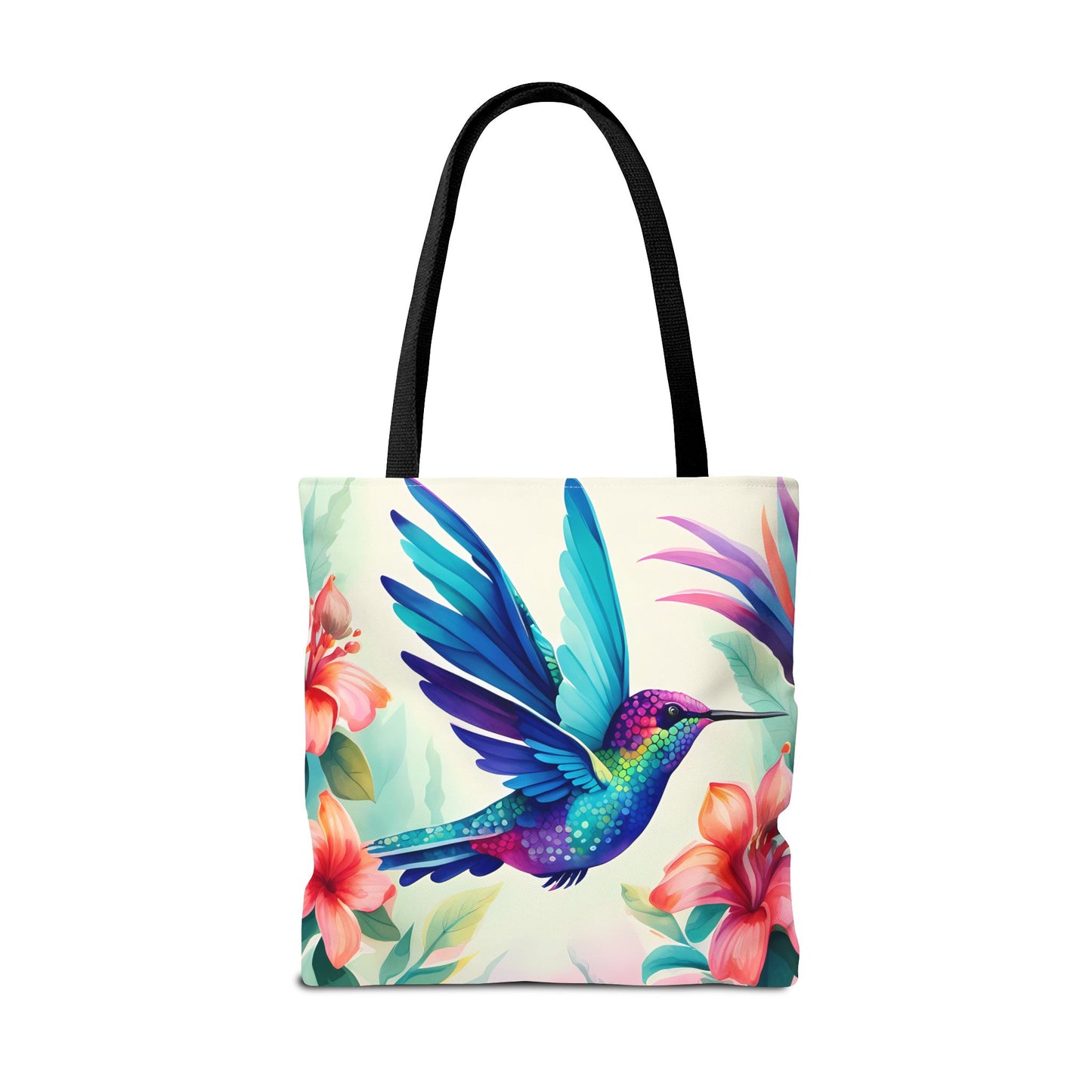 Floral Hummingbird Tote Bag