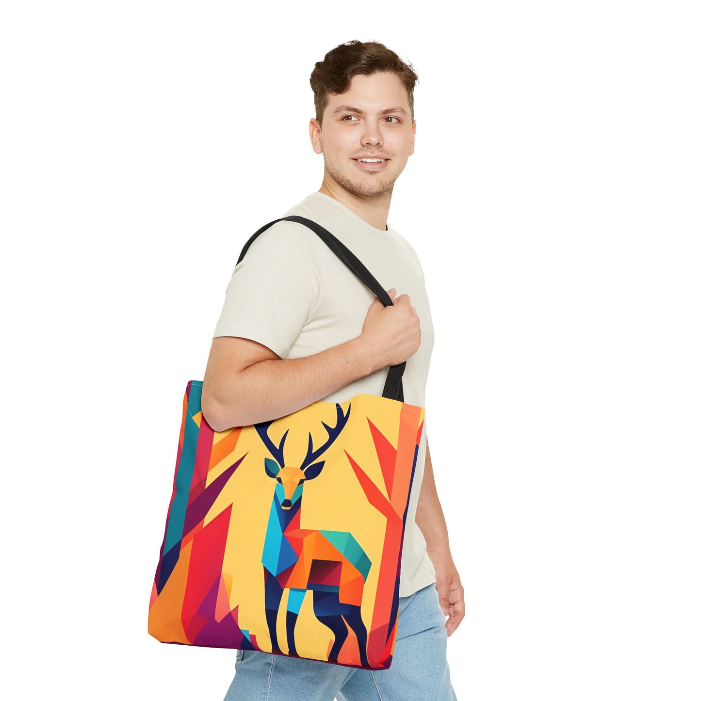 Geometric Deer Tote Bag