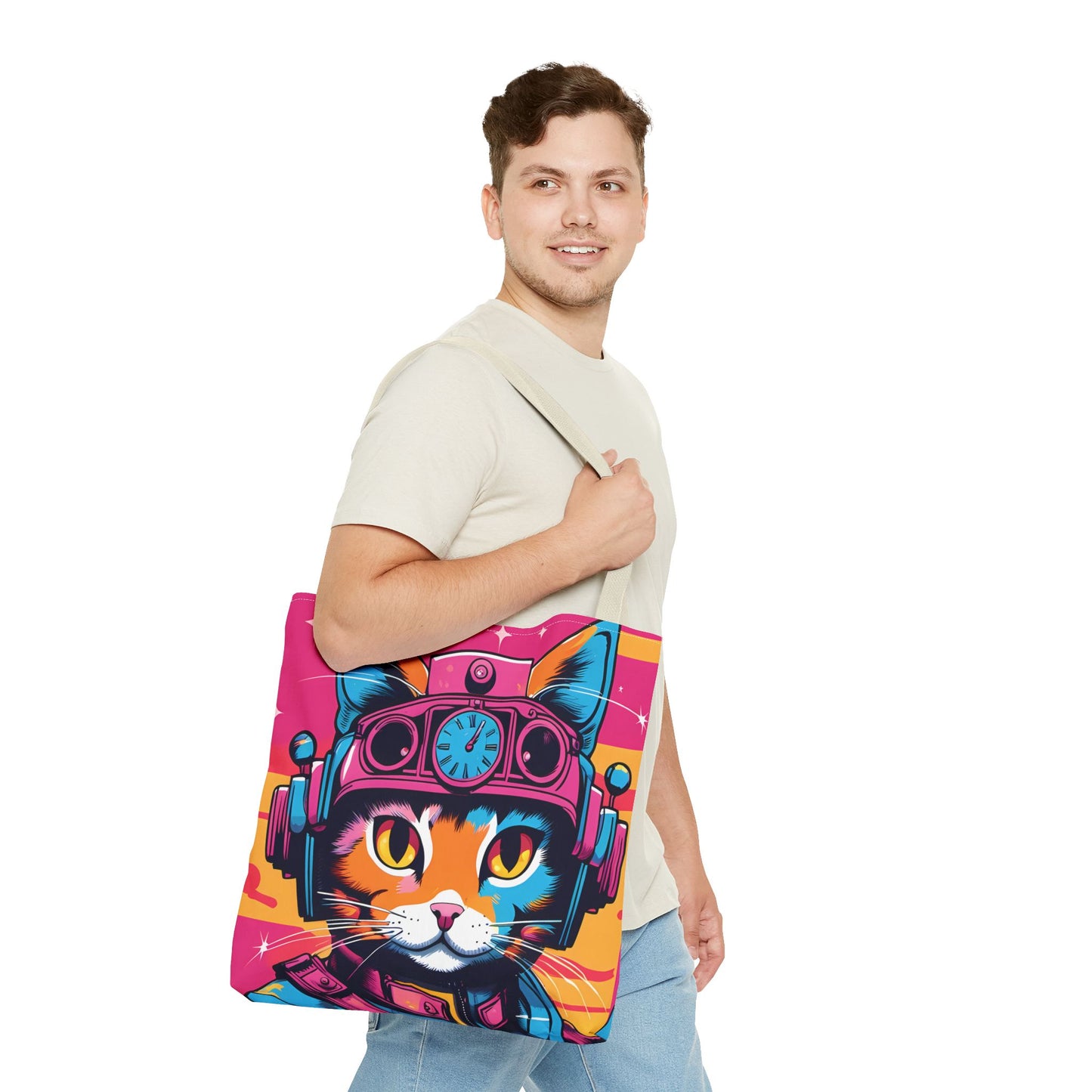 Futuristic Cat Tote Bag