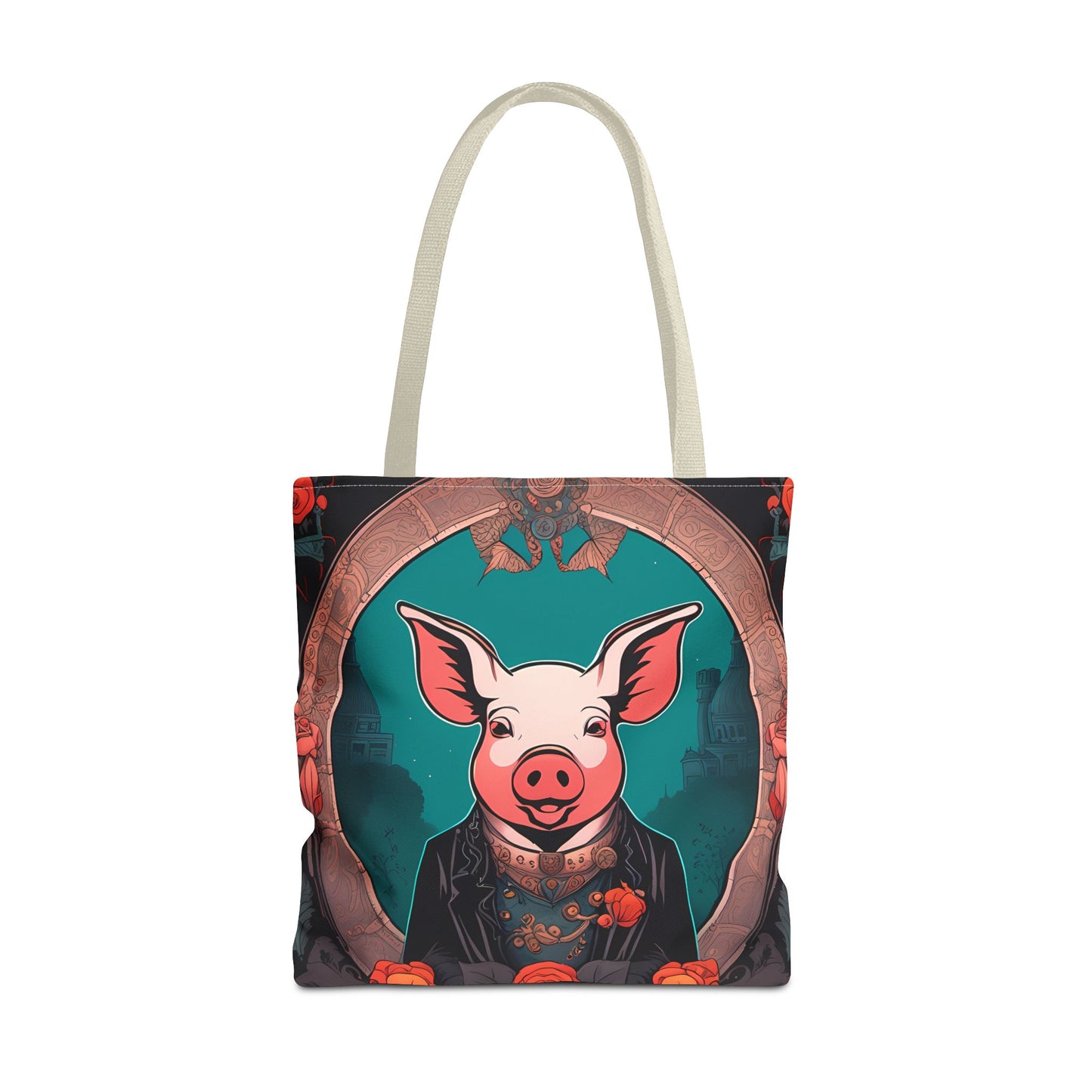 Charming Victorian Pig Tote Bag