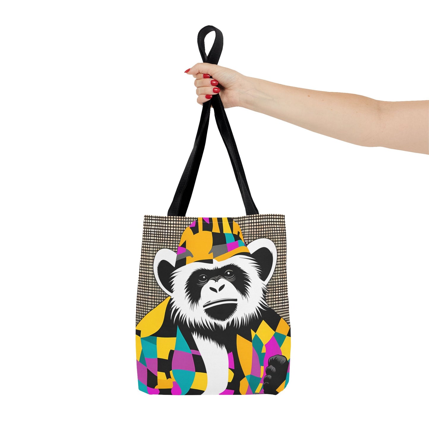 Geometric Monkey Tote Bag